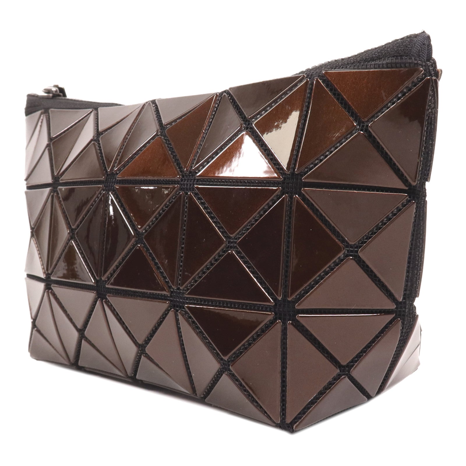 BAO BAO ISSEYMIYAKE PVC Clutch 4x6銀扣手拿包