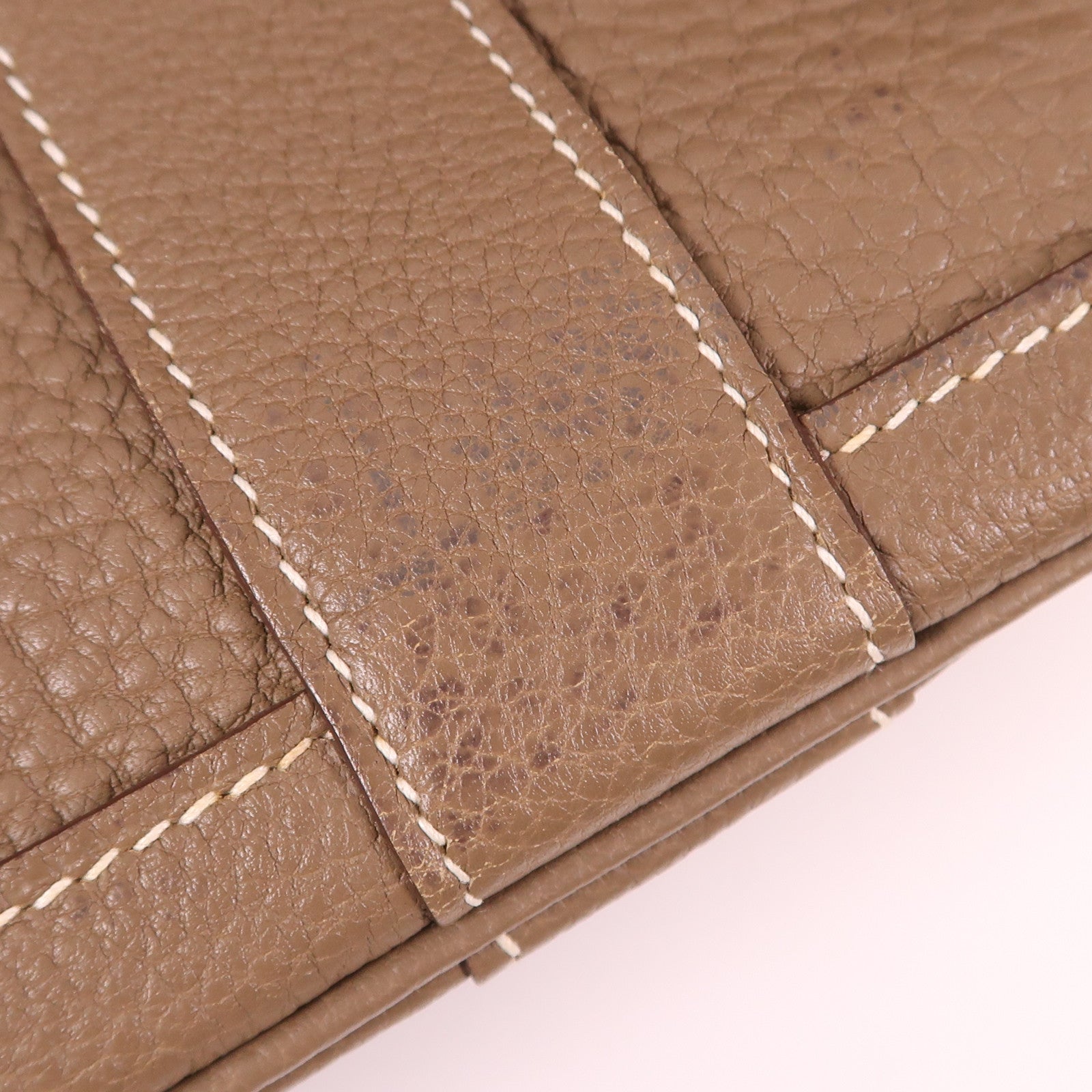 HERMES Negonda皮革GardenParty PM銀扣手挽袋Etoupe