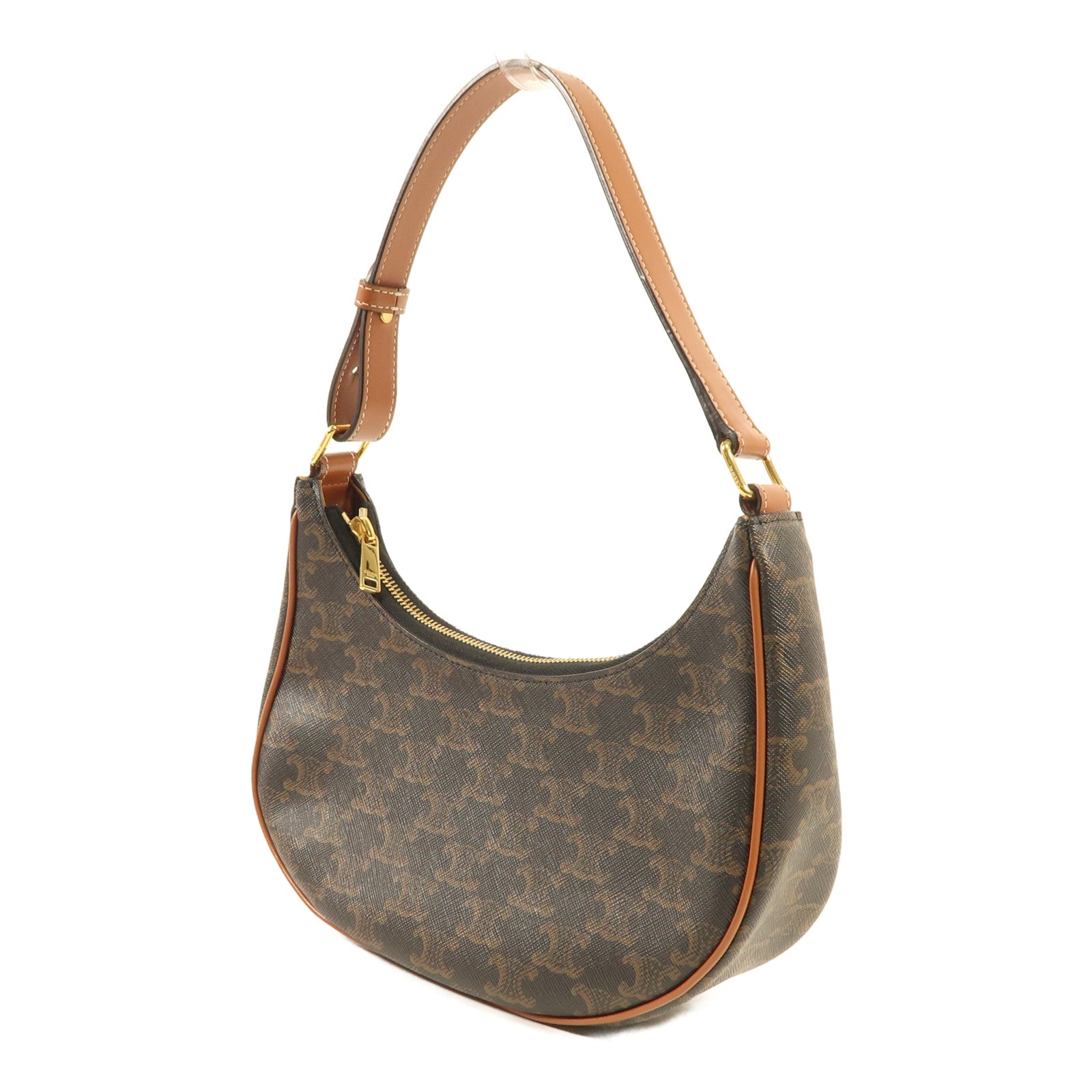 CELINE 塗層帆布Ava金扣肩背袋
