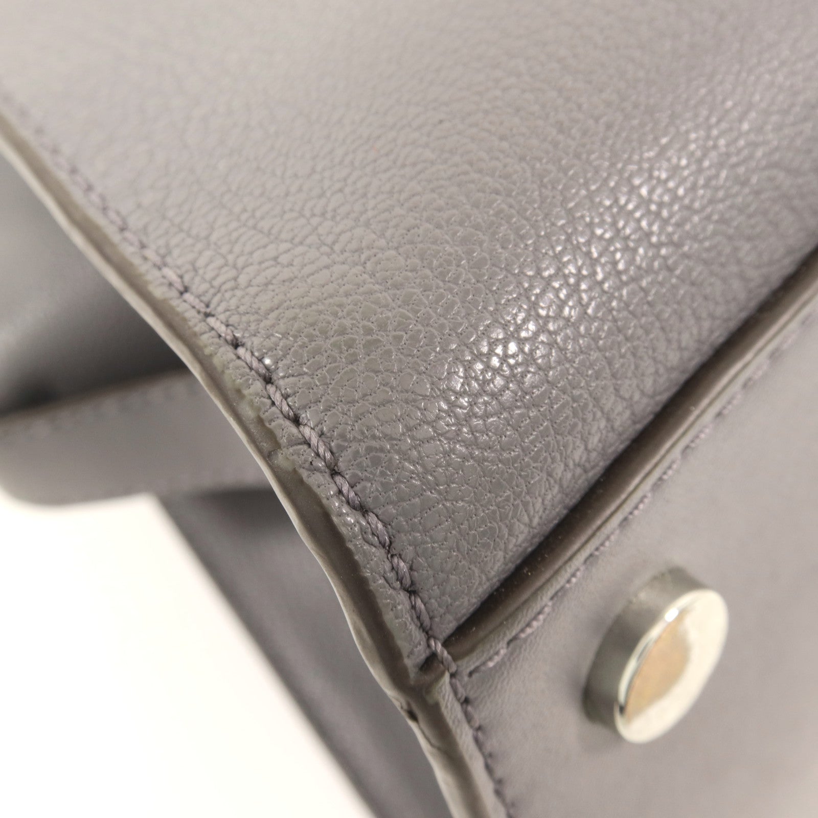 Michael Kors 皮革Top-Zip Satchel銀扣手挽肩背兩用袋