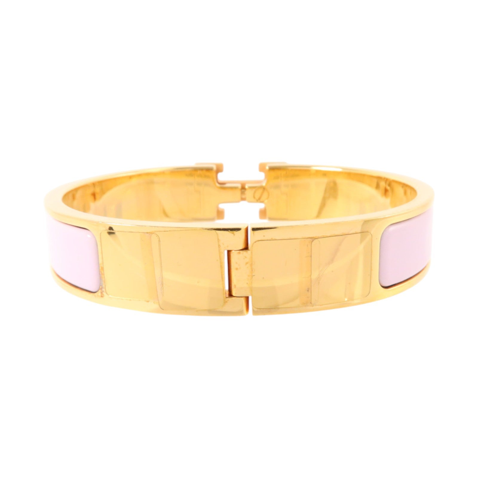 HERMES 金屬/琺瑯Clic-H Braceletj金扣手鏈