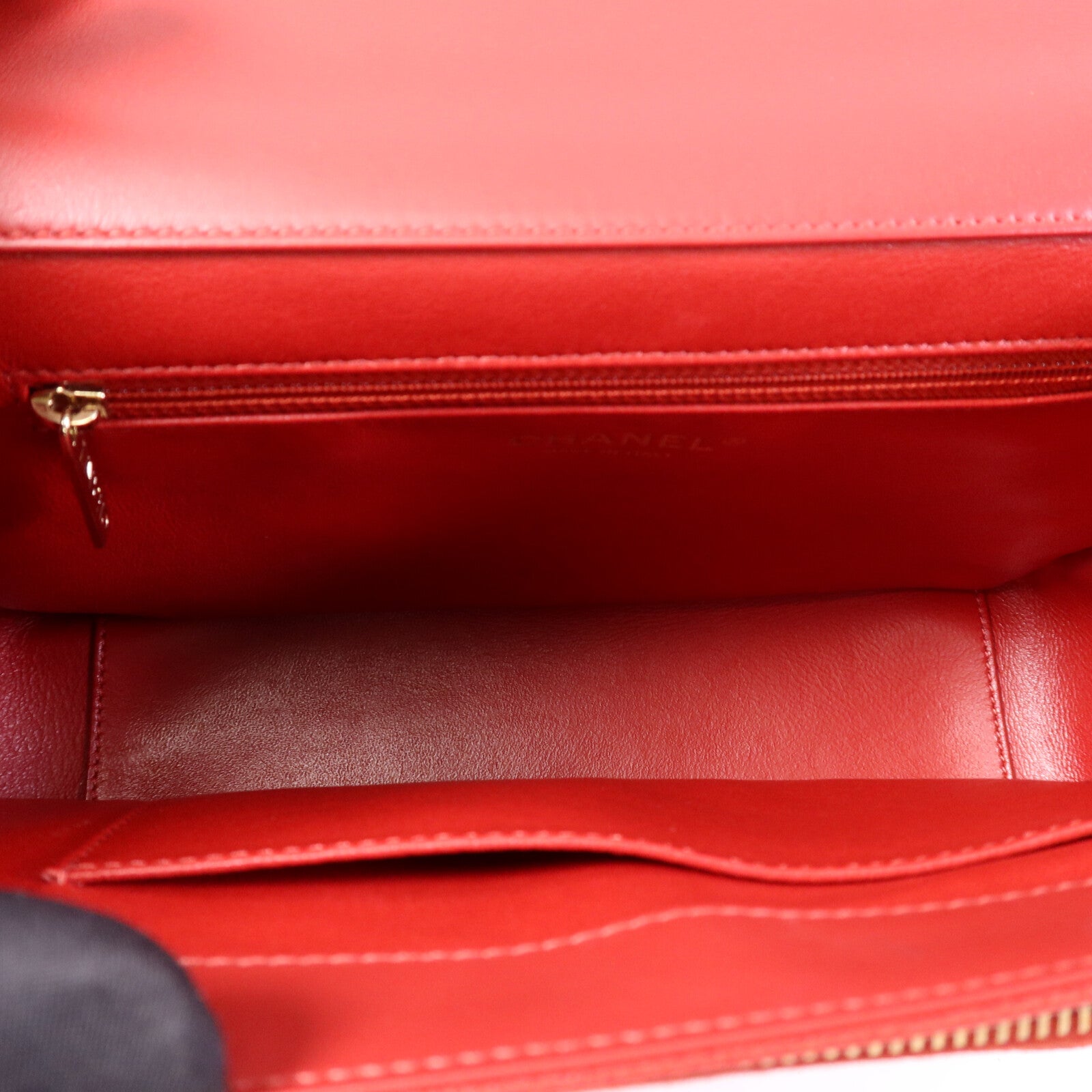 CHANEL 牛皮皮革Business Afffinity Flap Bag金扣手挽肩背兩用袋