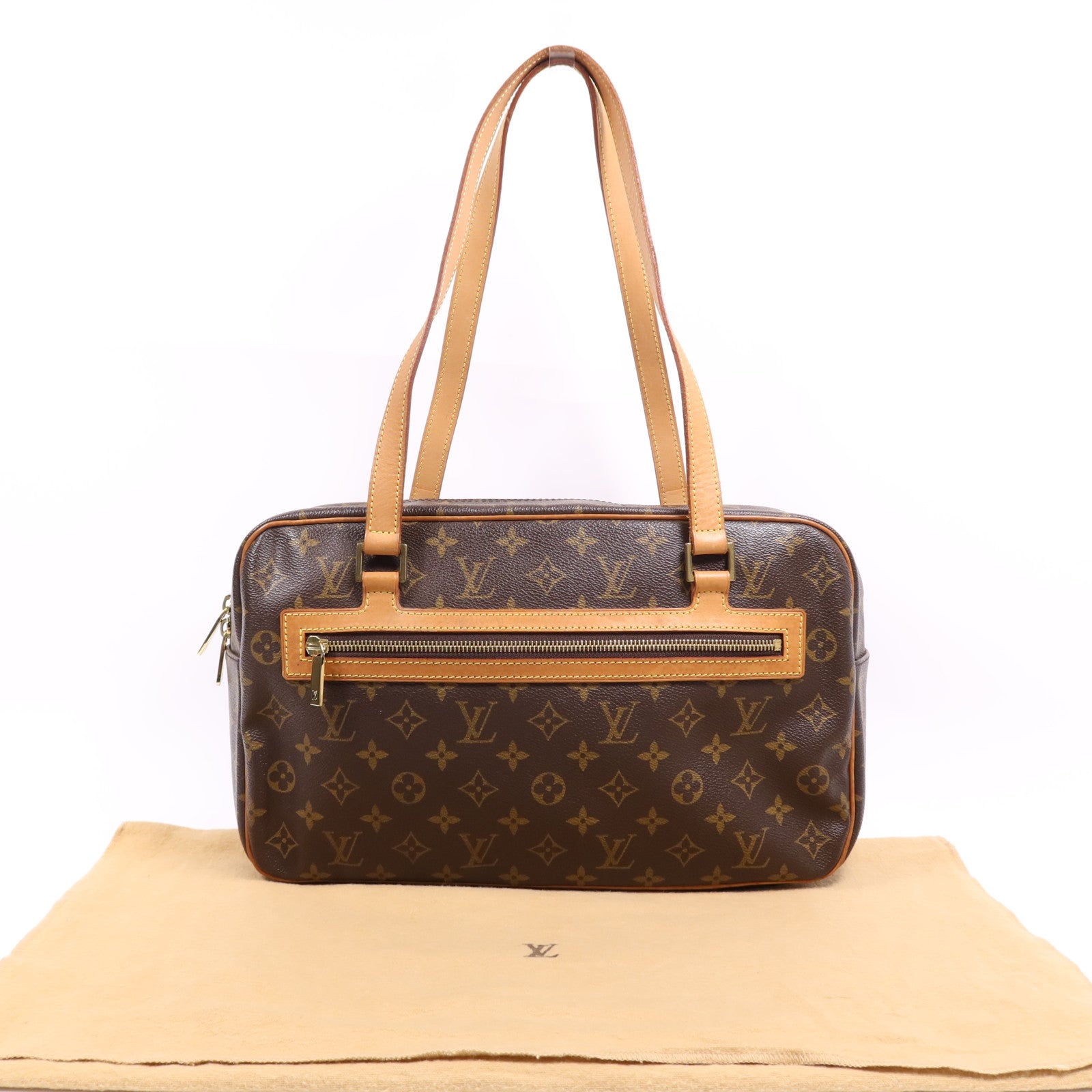 LOUIS VUITTON Monogram Cite GM金扣肩背袋