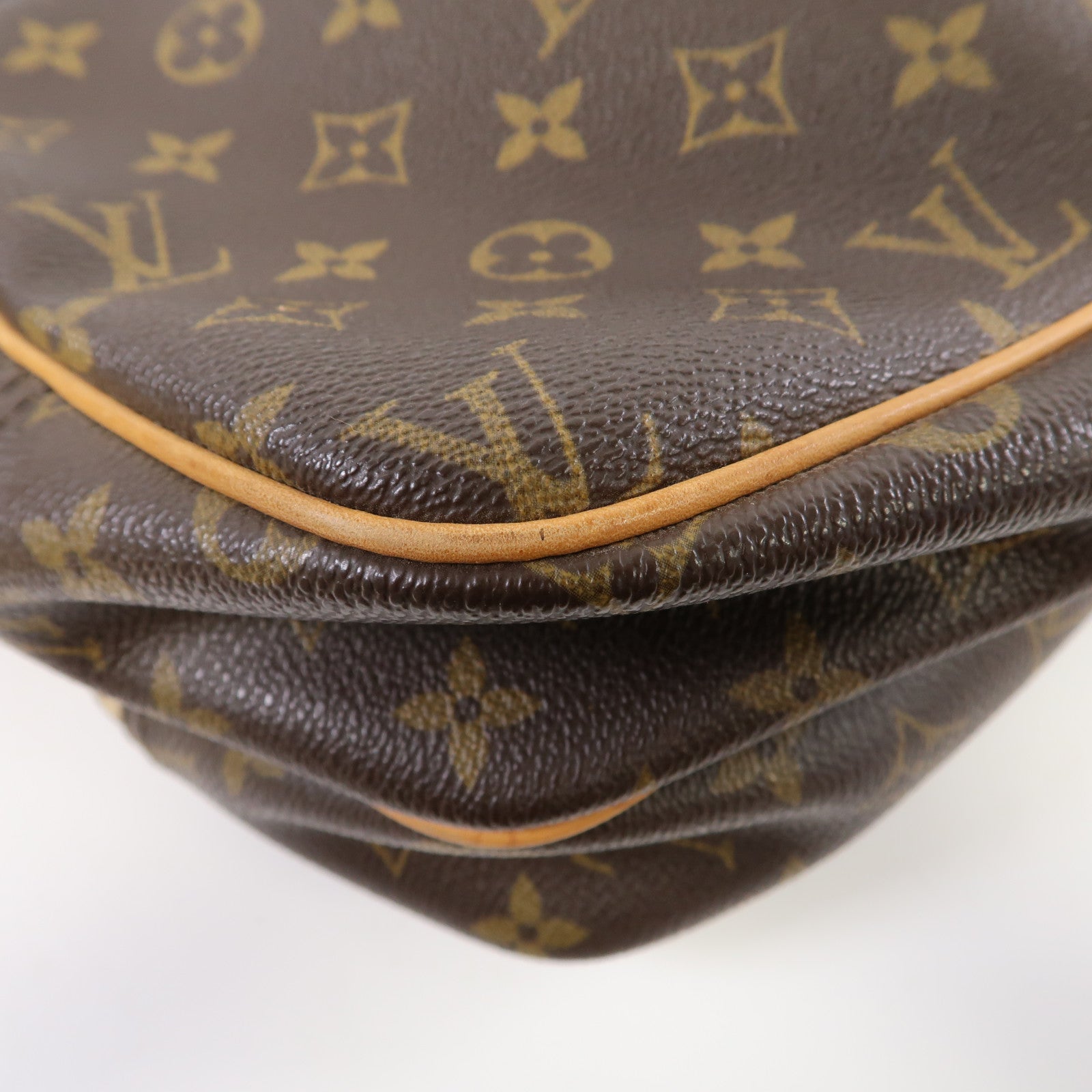 LOUIS VUITTON Monogram Reporter PM金扣肩背袋啡色