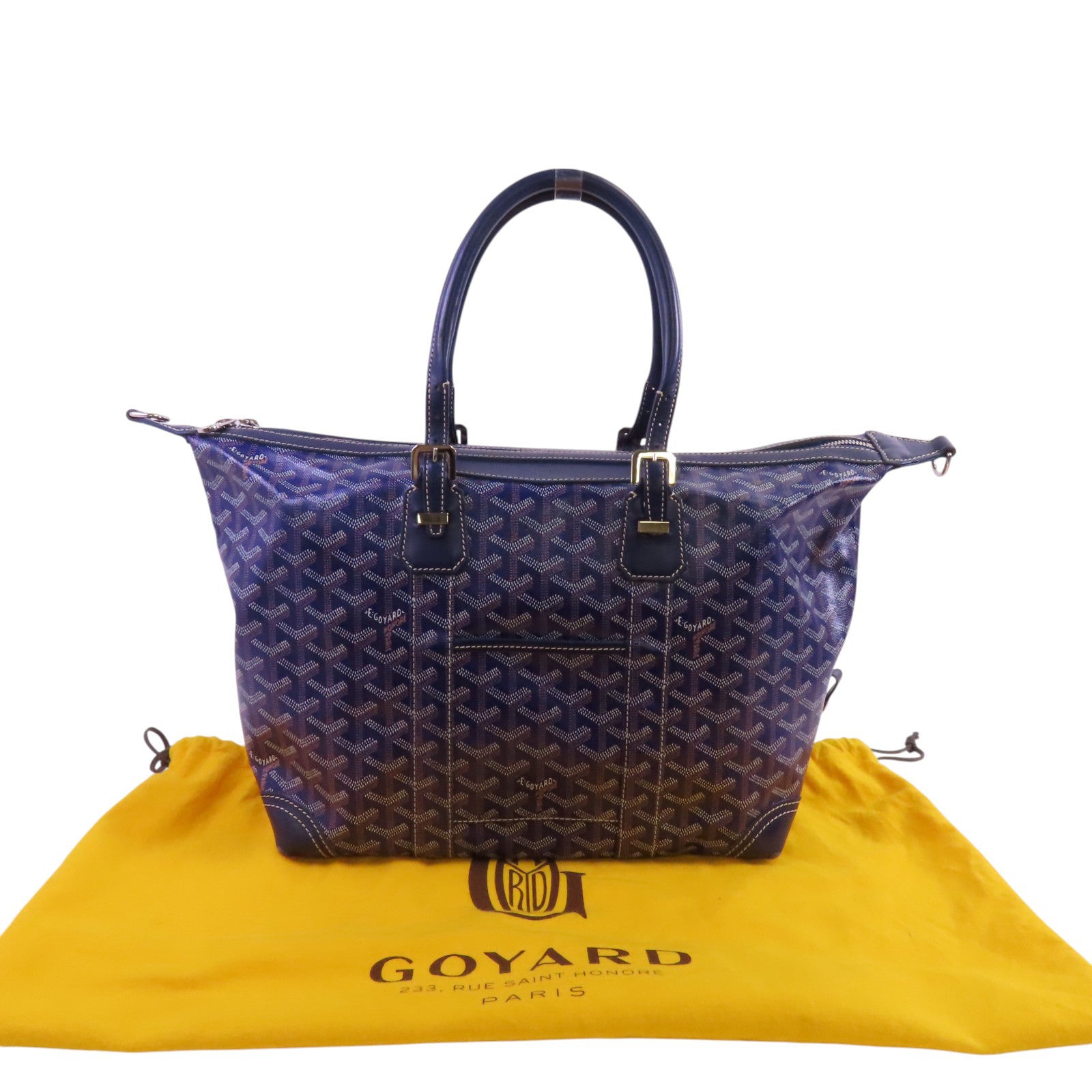 GOYARD 塗層帆布Boeing 30銀扣手挽袋