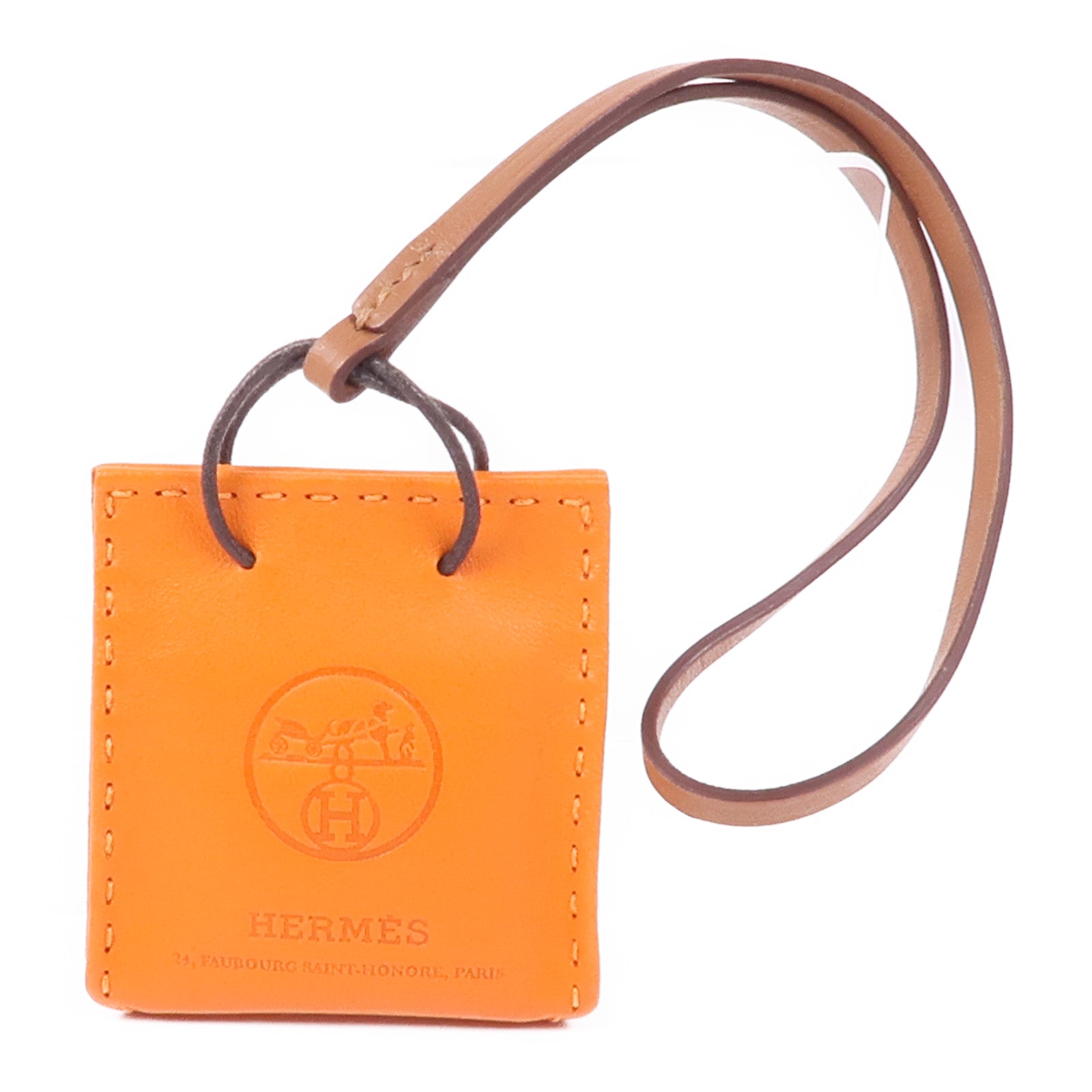 HERMES Swift皮革Shopping Bag Charm掛飾