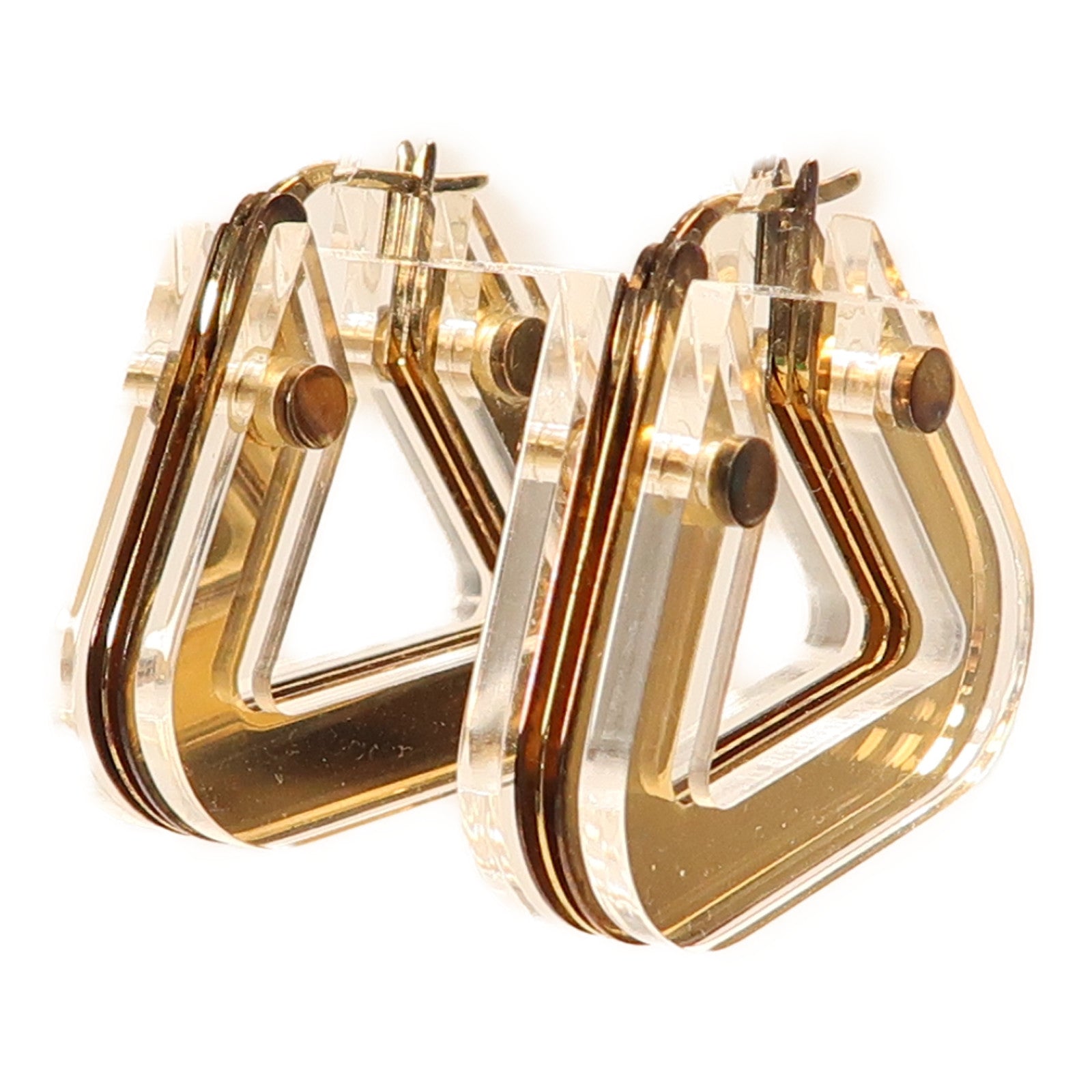 BOTTEGA VENETA【激減優惠】 925純銀/PVC Earrings耳環金色