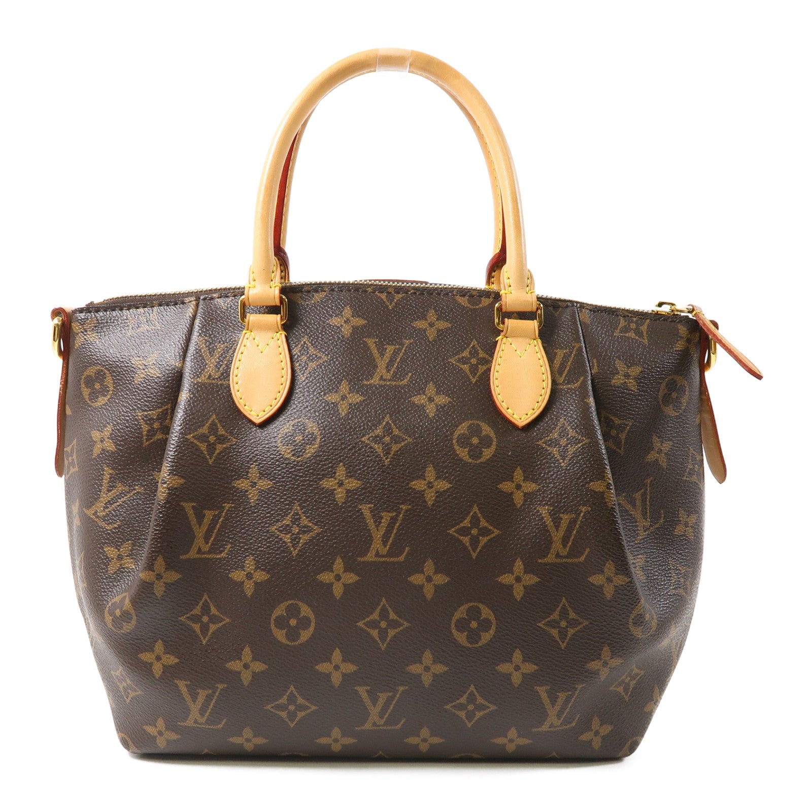 LOUIS VUITTON Monogram Turenne PM金扣手挽肩背兩用袋棕色