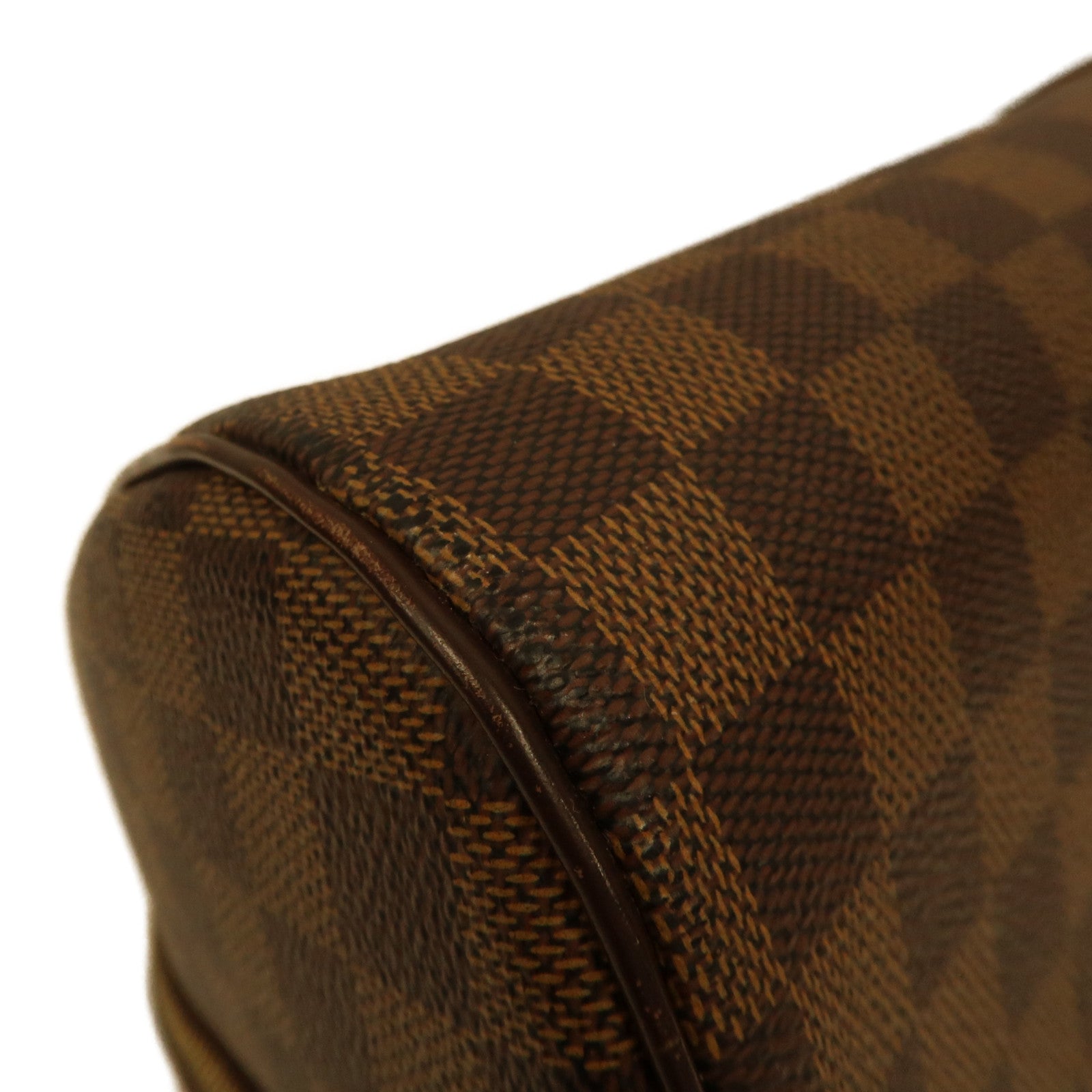 LOUIS VUITTON Damier Ebene Ribera MM金扣手挽袋啡色
