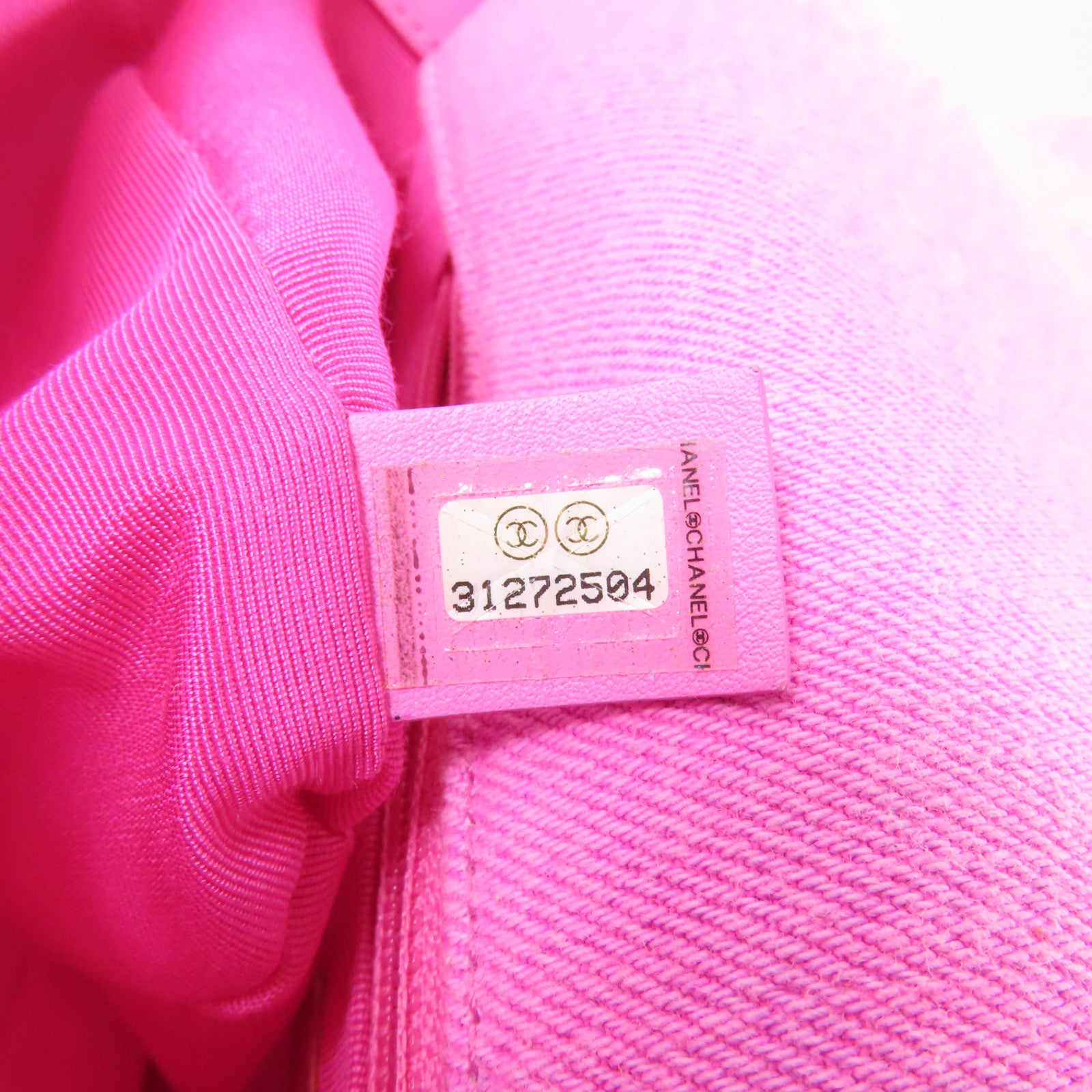 CHANEL 帆布Chanel 19金扣鏈帶手挽肩背兩用袋