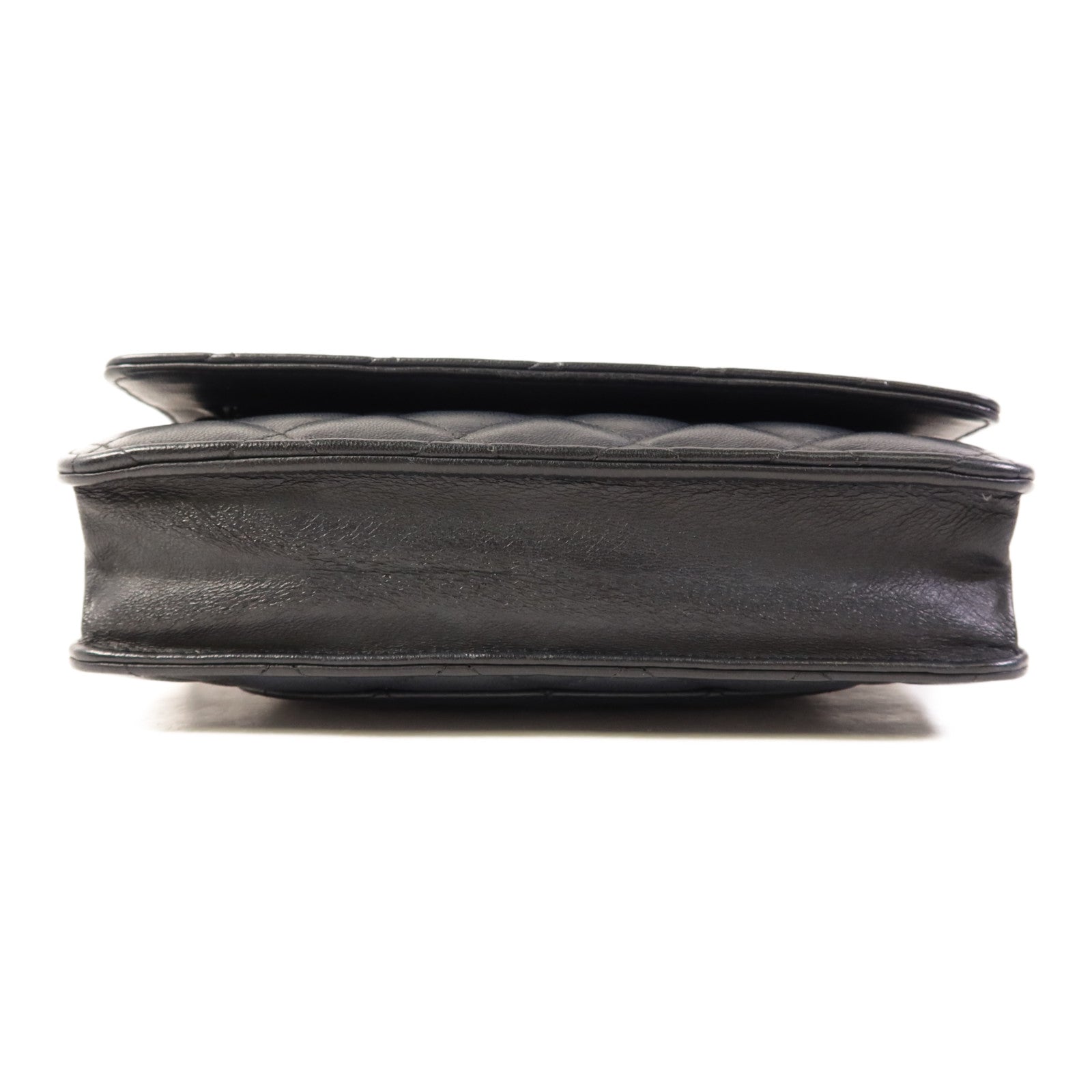 CHANEL 皮革WOC Wallet On Chain銀扣鏈帶肩背袋