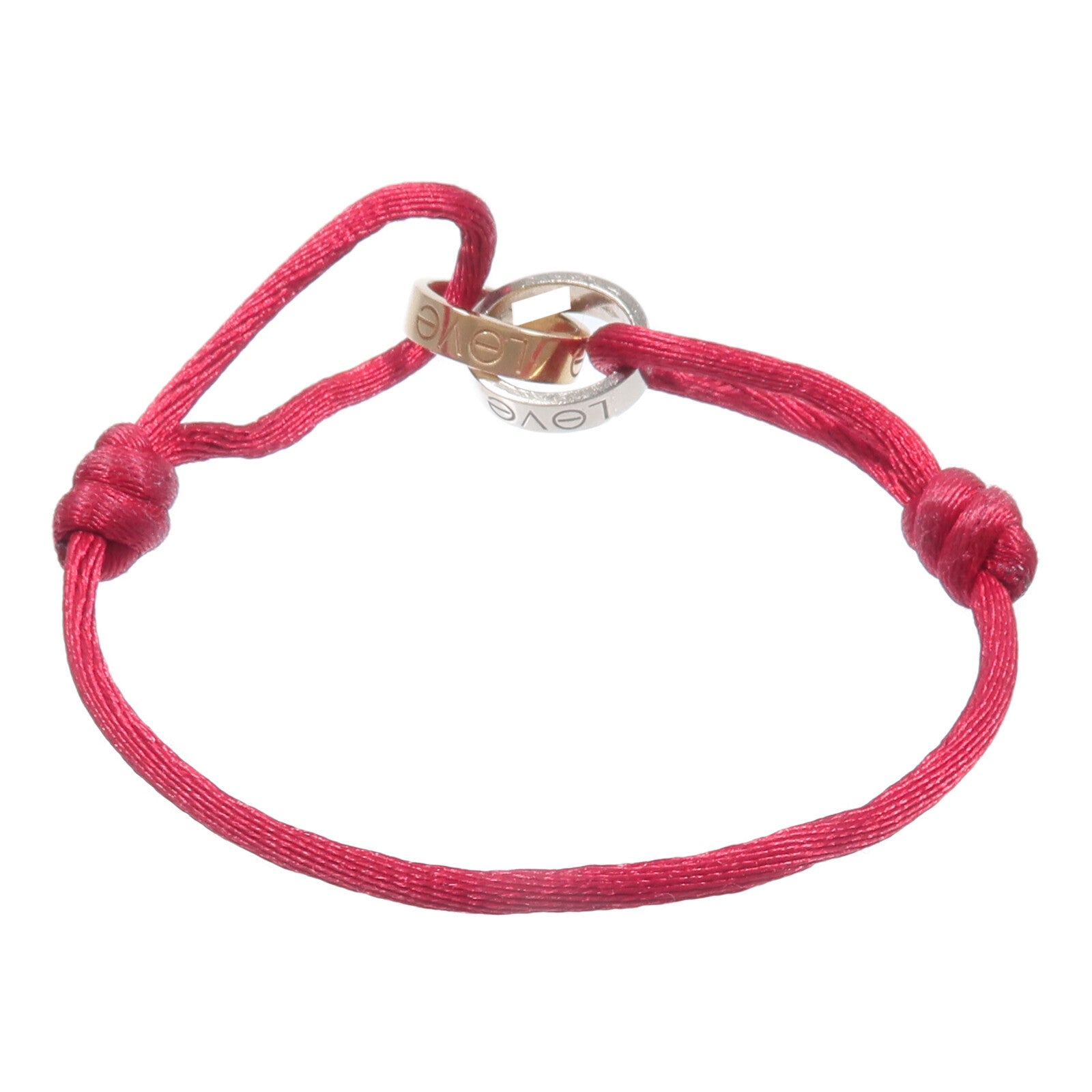 CARTIER 18K白金/玫瑰金Love Charity Bracelet手鏈
