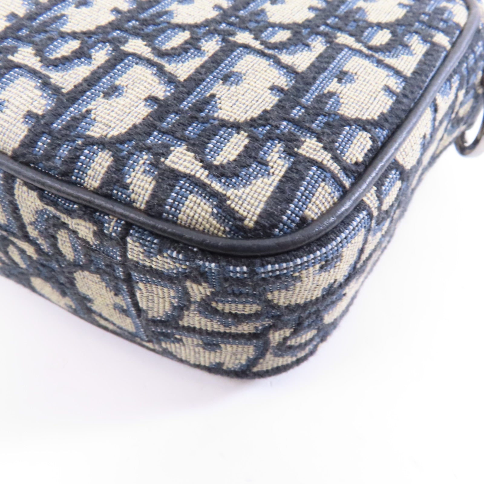 Dior 帆布Safari Mini Messenger銀扣肩背袋藍色