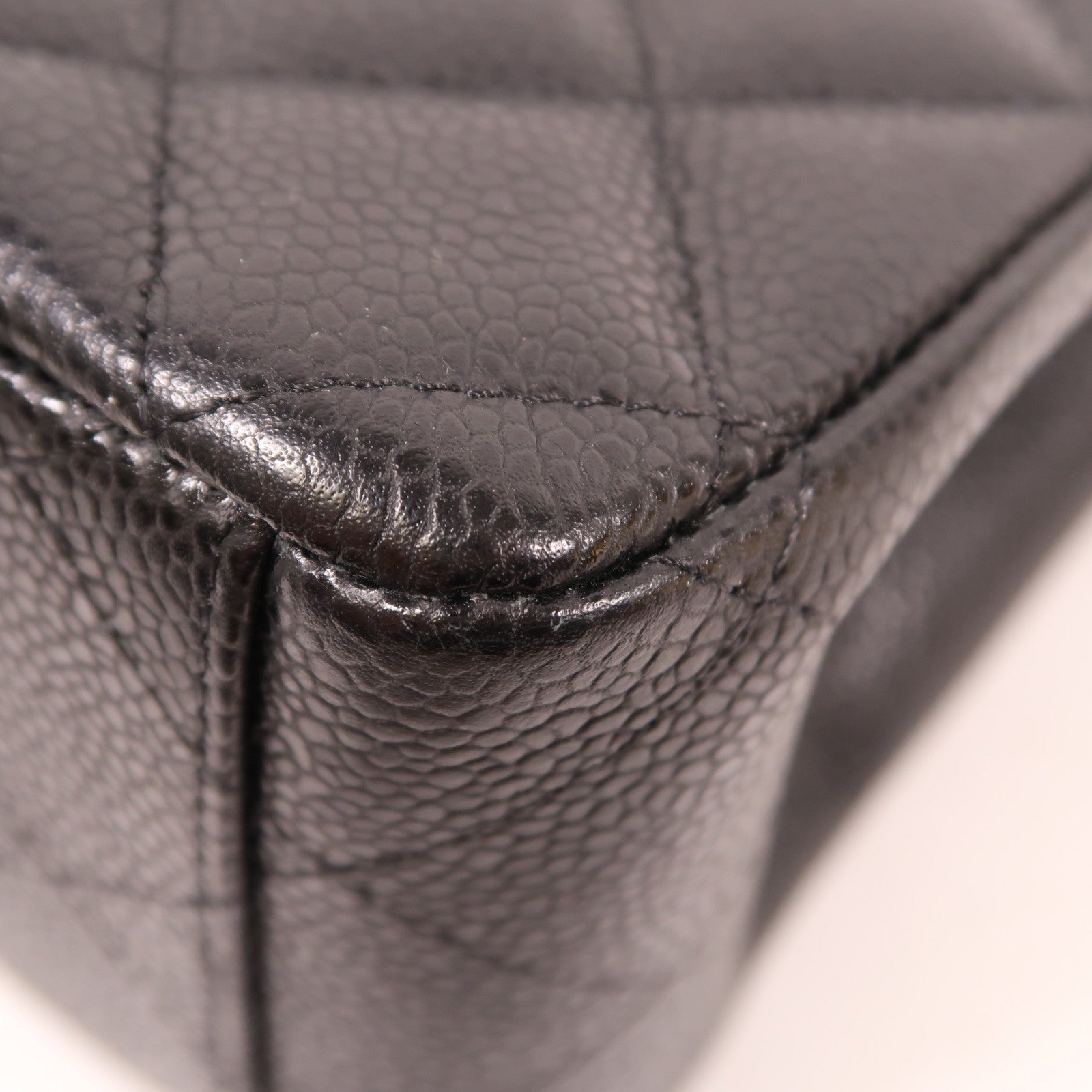 CHANEL 牛皮皮革Maxi Classic銀扣鏈帶肩背袋