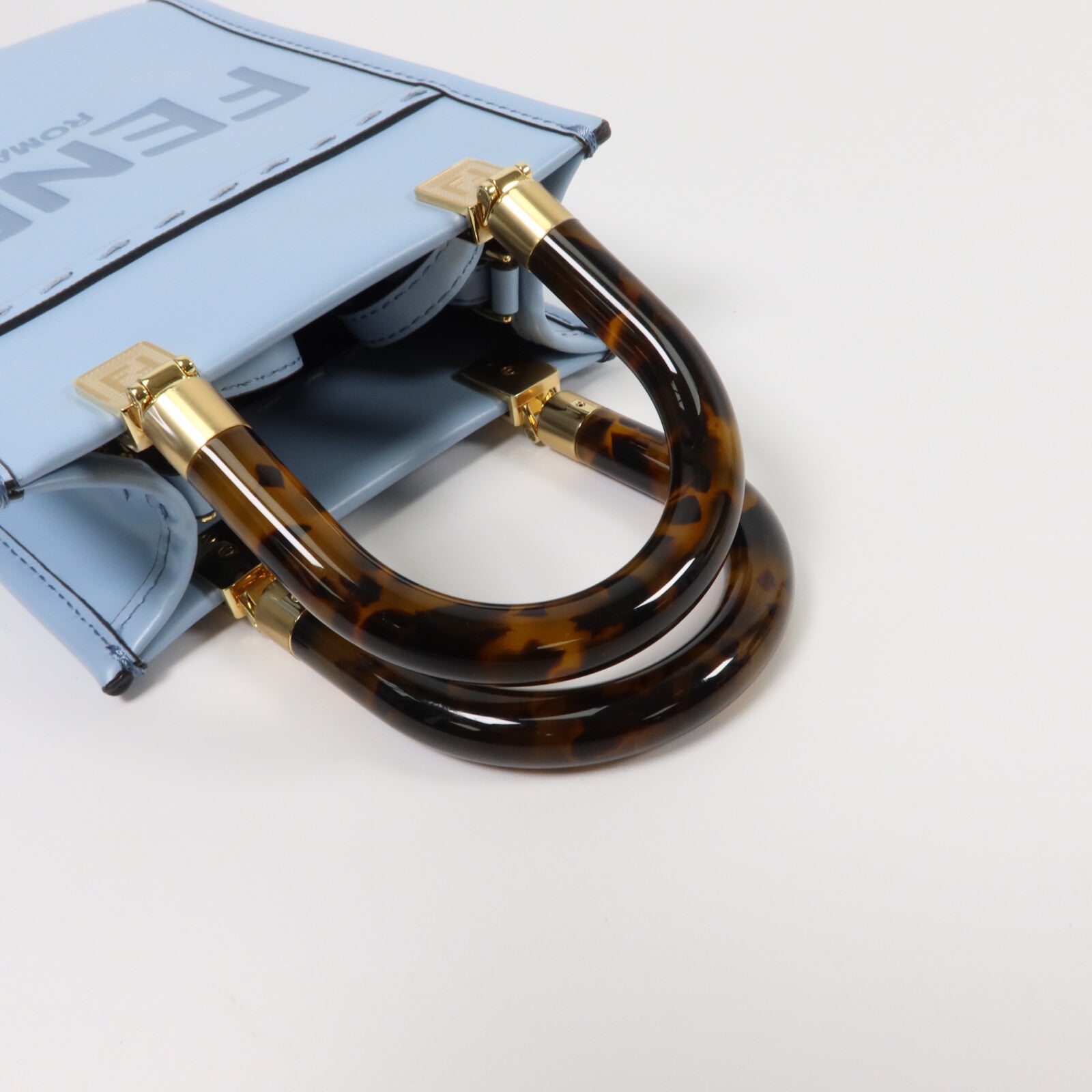 FENDI 牛皮皮革Mini Sunshine Shopper手挽肩背兩用袋
