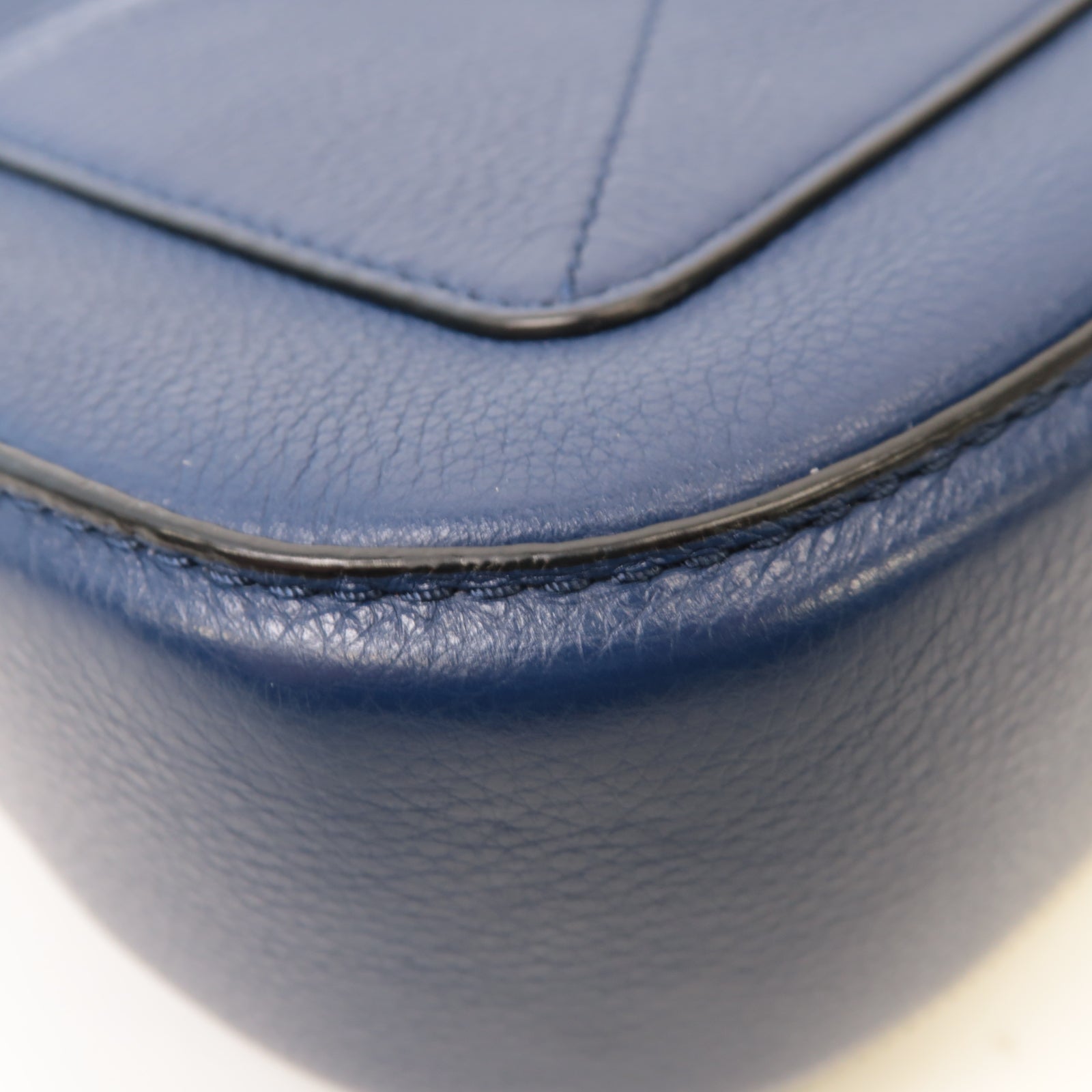 MARC JACOBS 牛皮皮革Shoulder Bag銀扣肩背袋藍色