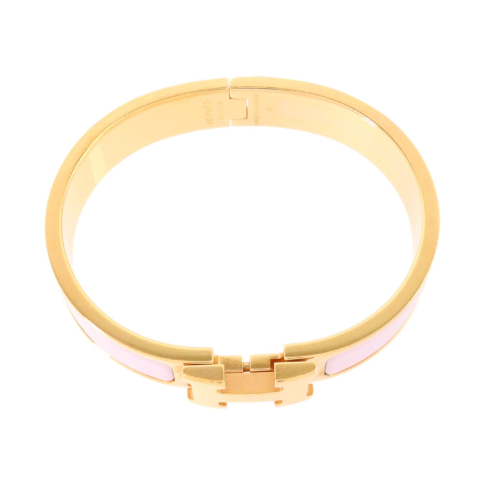 HERMES 金屬/琺瑯Clic-H Braceletj金扣手鏈