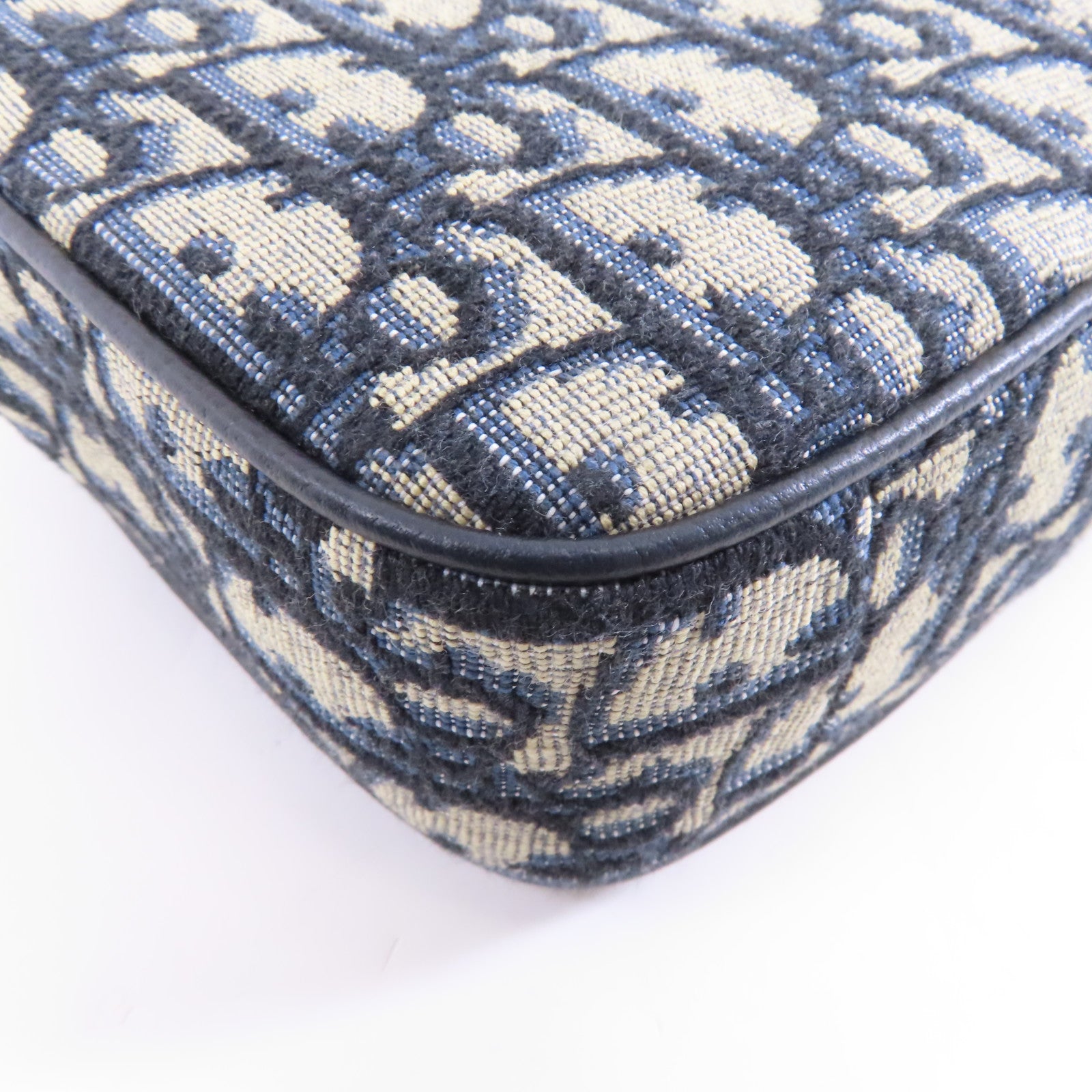 Dior 帆布Safari Mini Messenger銀扣肩背袋藍色