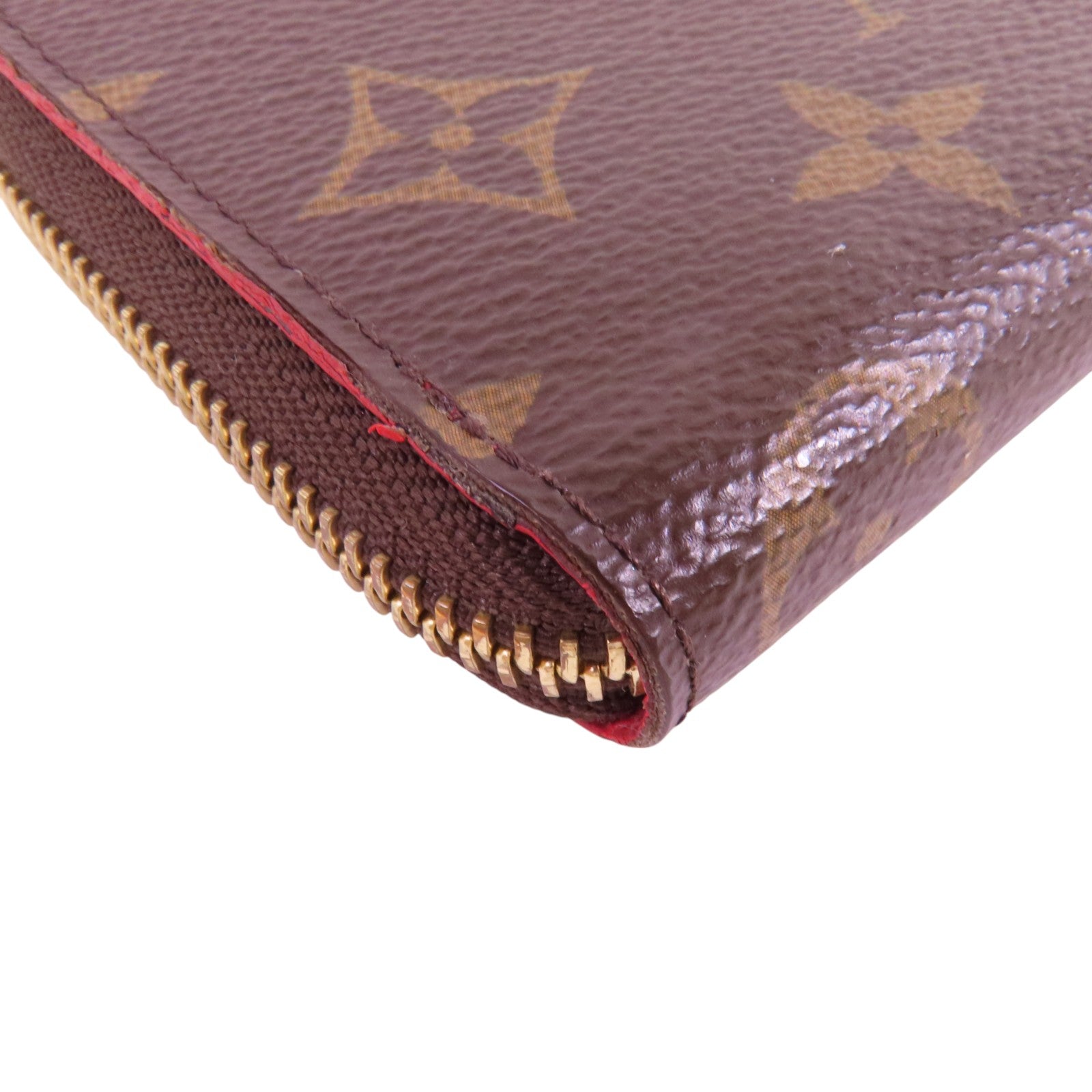 LOUIS VUITTON Monogram Clemence金扣拉鏈長錢包