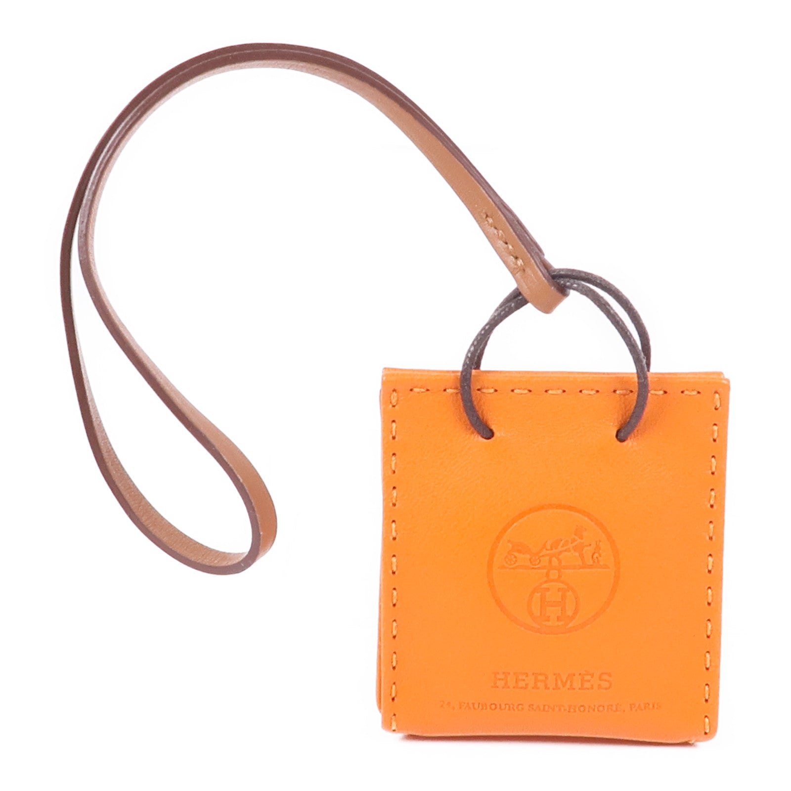 HERMES Swift皮革Shopping Bag Charm掛飾