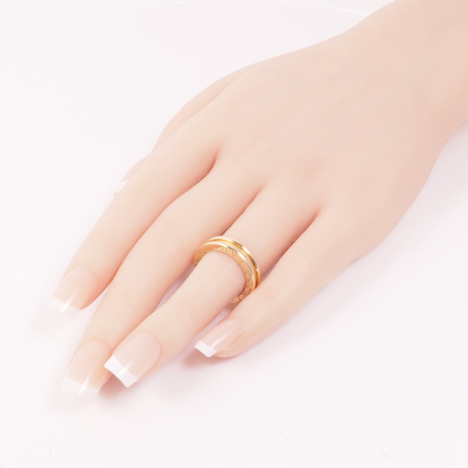 BVLGARI 18K玫瑰金B-zero 1 Band戒指Bvlgari#50/US#5.25