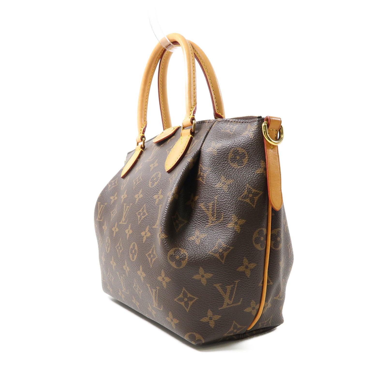 LOUIS VUITTON Monogram Turenne PM金扣手挽肩背兩用袋棕色