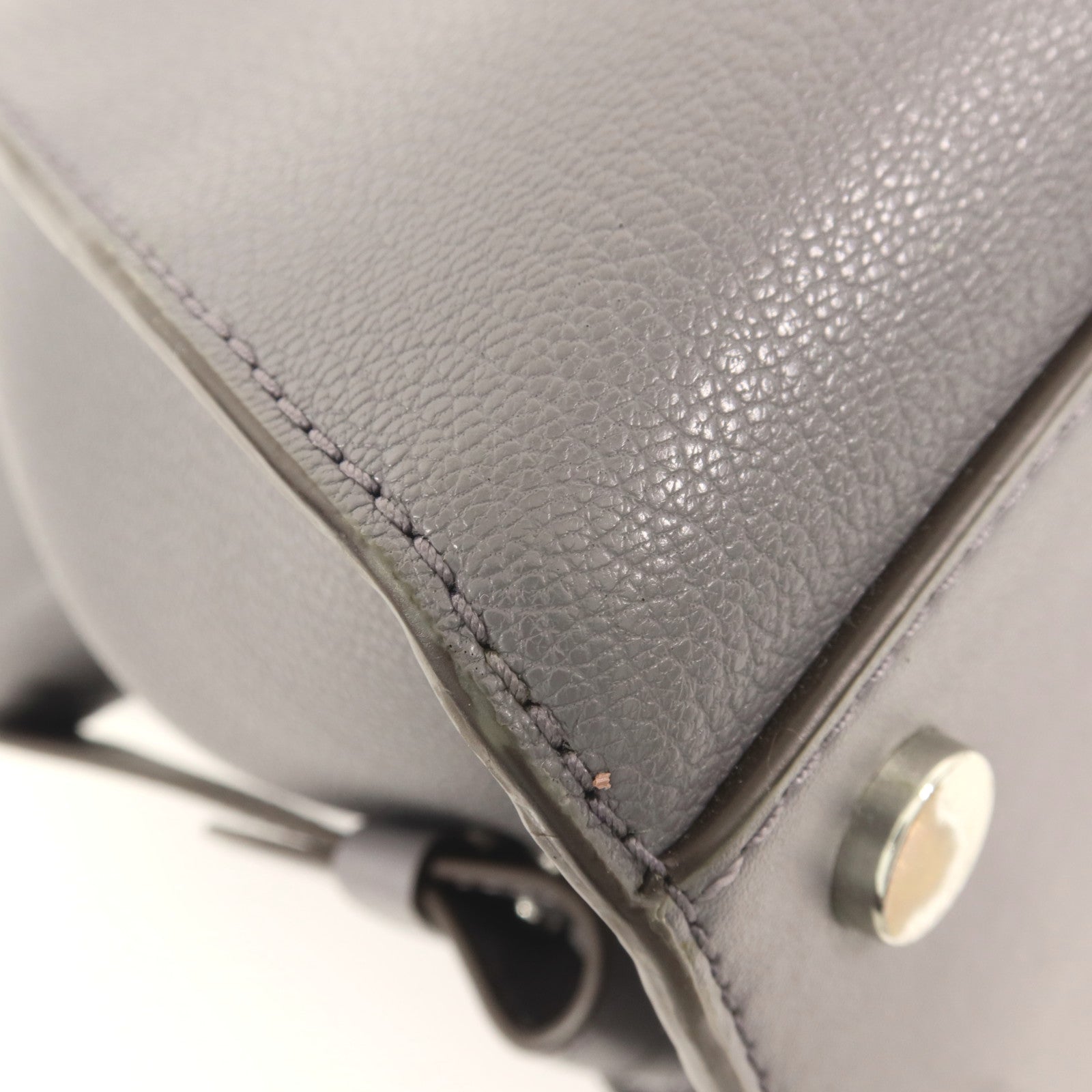 Michael Kors 皮革Top-Zip Satchel銀扣手挽肩背兩用袋