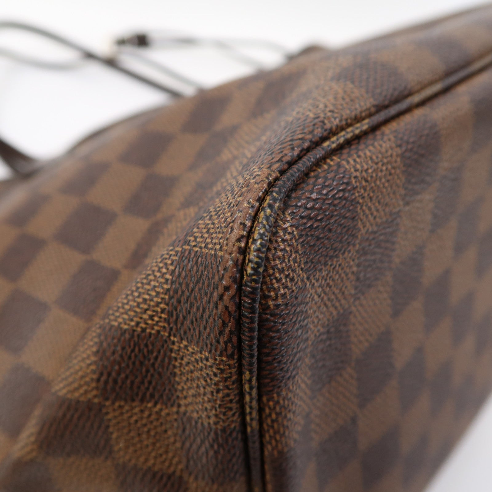 LOUIS VUITTON Damier Ebene Neverfull金扣肩背袋啡色