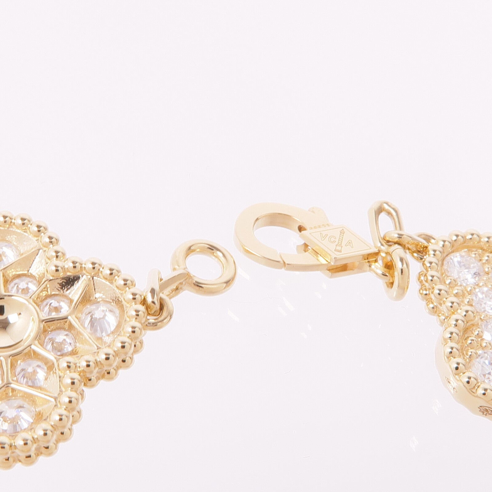 Van Cleef & Arpels 18K黃金Vintage Alhambra Diamond Bracelet鑽石手鏈