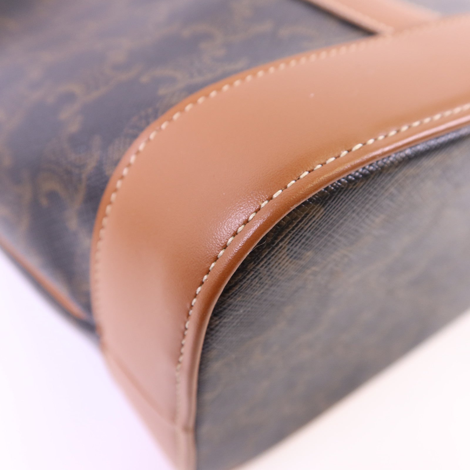 CELINE 塗層帆布Bucket Bag Small金扣肩背袋