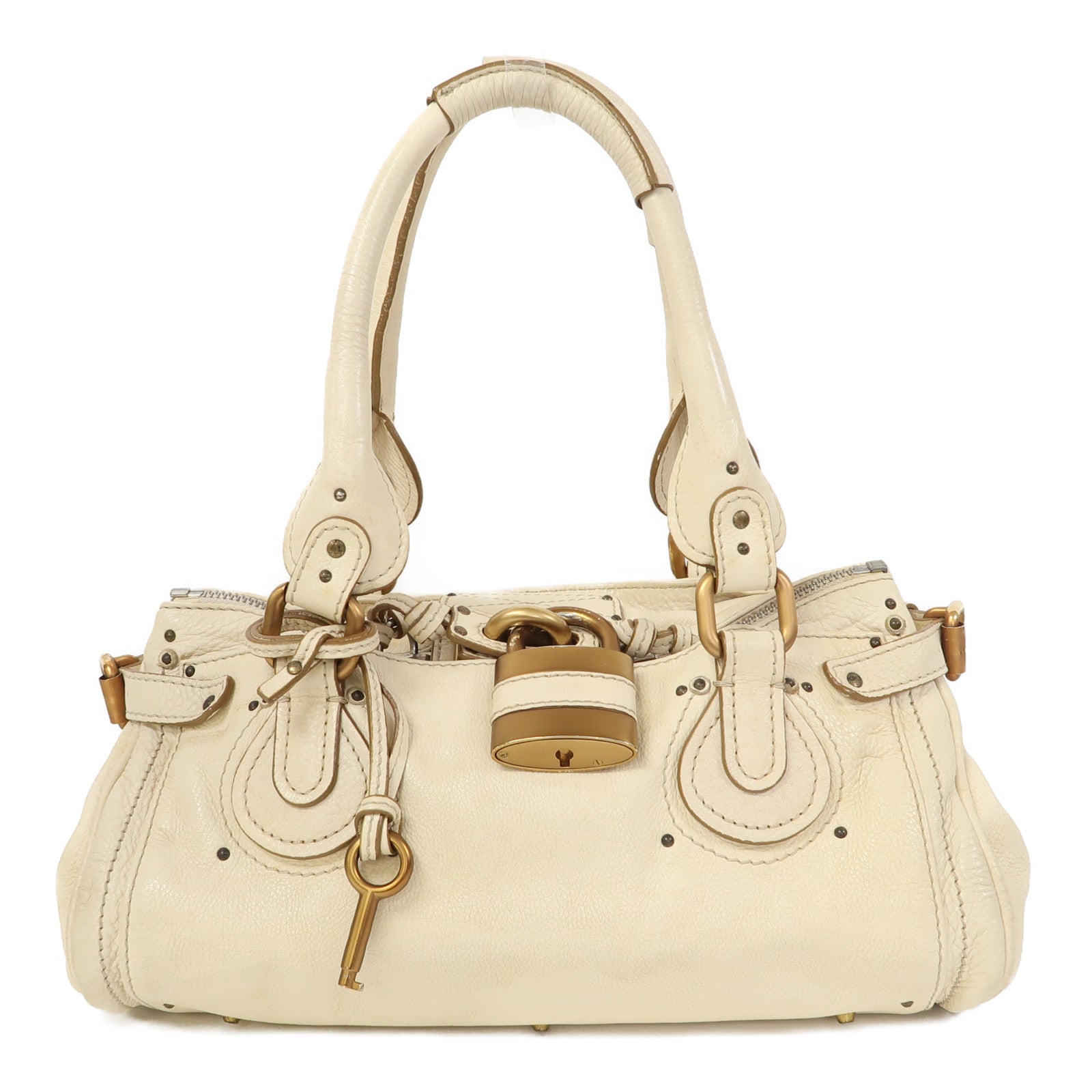 Chloe 牛皮皮革Shoulder Bag肩背袋米色