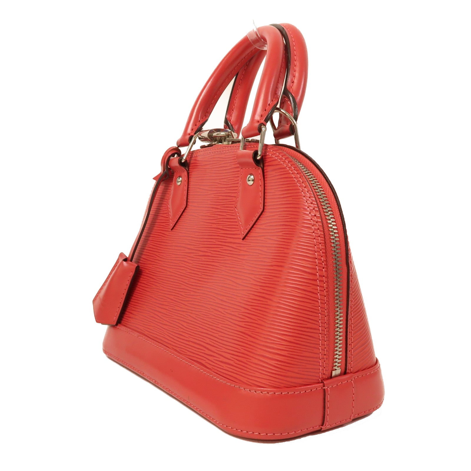 LOUIS VUITTON Epi Alma BB銀扣手挽肩背兩用袋紅色