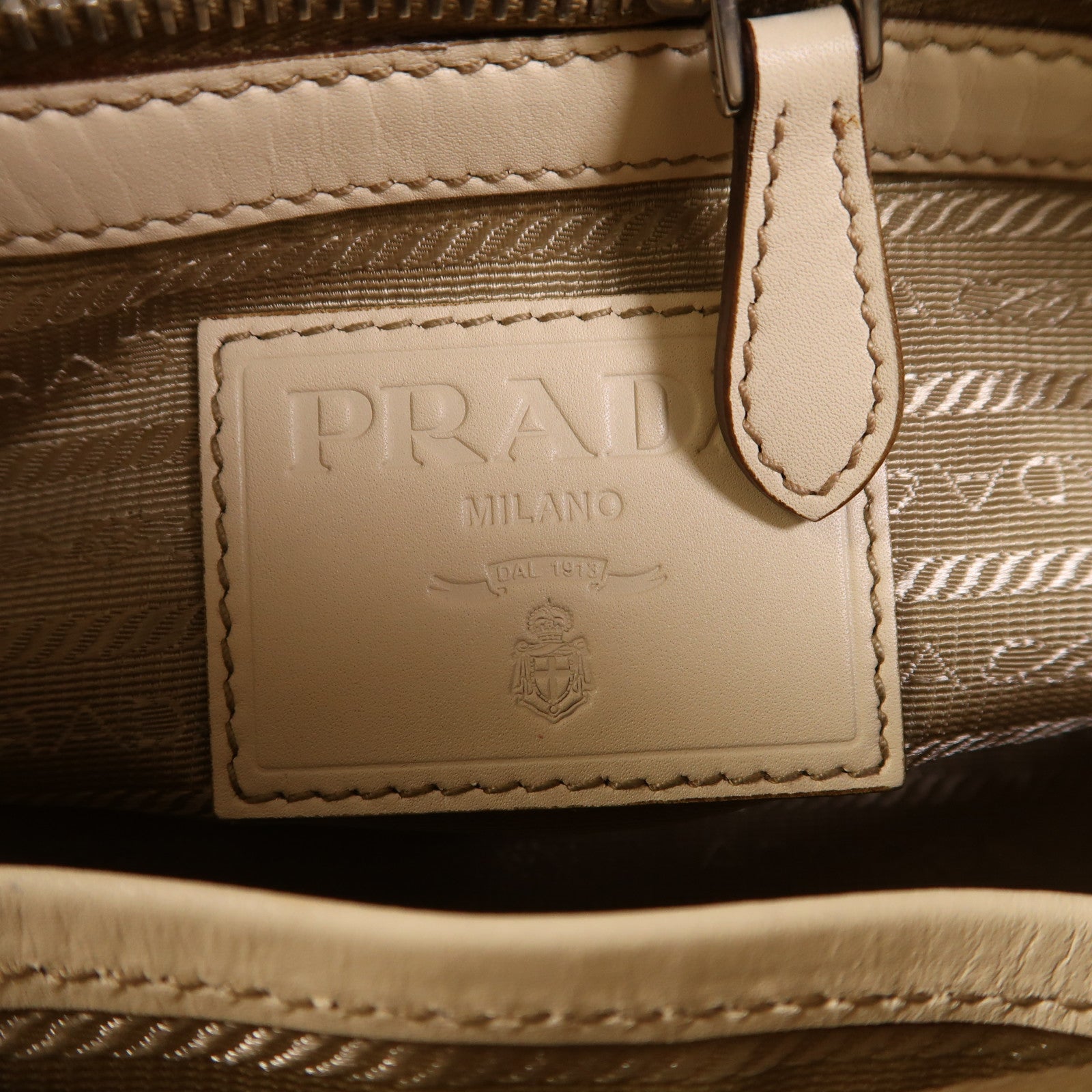 PRADA 【激減優惠】帆布/牛皮皮革2 Way Shoulder銀扣手挽肩背兩用袋