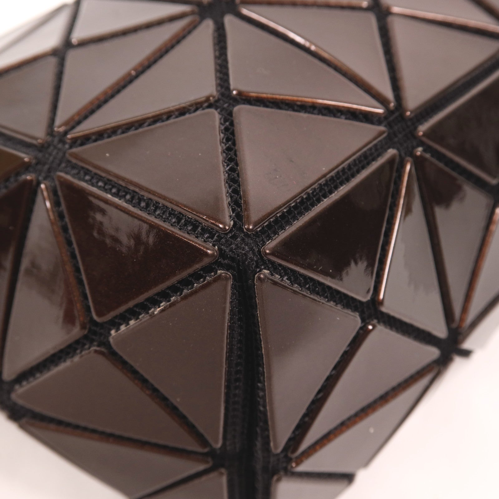 BAO BAO ISSEYMIYAKE PVC Clutch 4x6銀扣手拿包
