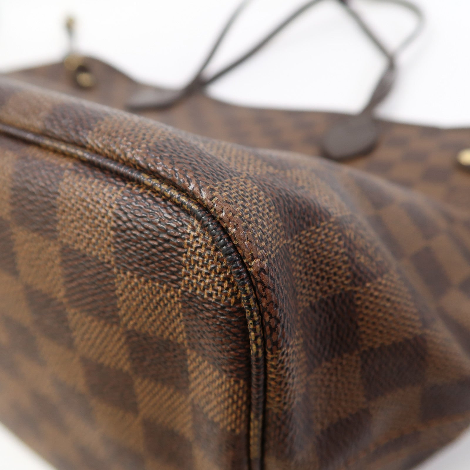 LOUIS VUITTON Damier Ebene Neverfull金扣肩背袋啡色