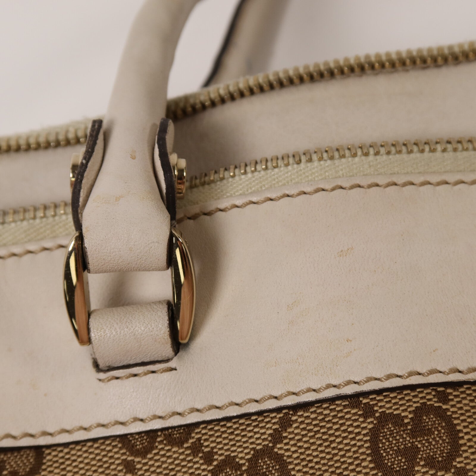 GUCCI 帆布Shoulder Bag金扣肩背袋