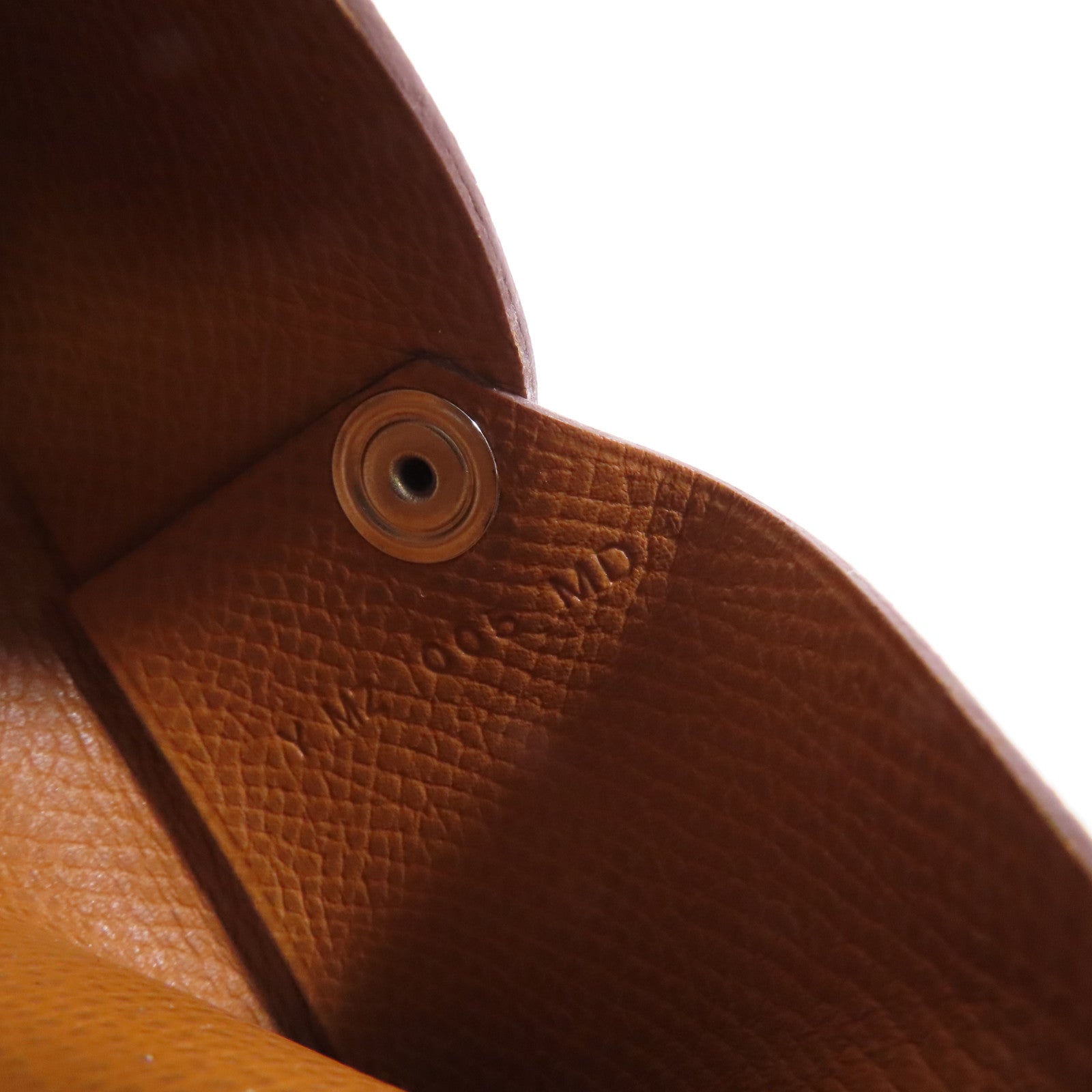HERMES Epsom皮革Calvi Card Holder銀扣卡片套Gold金棕色