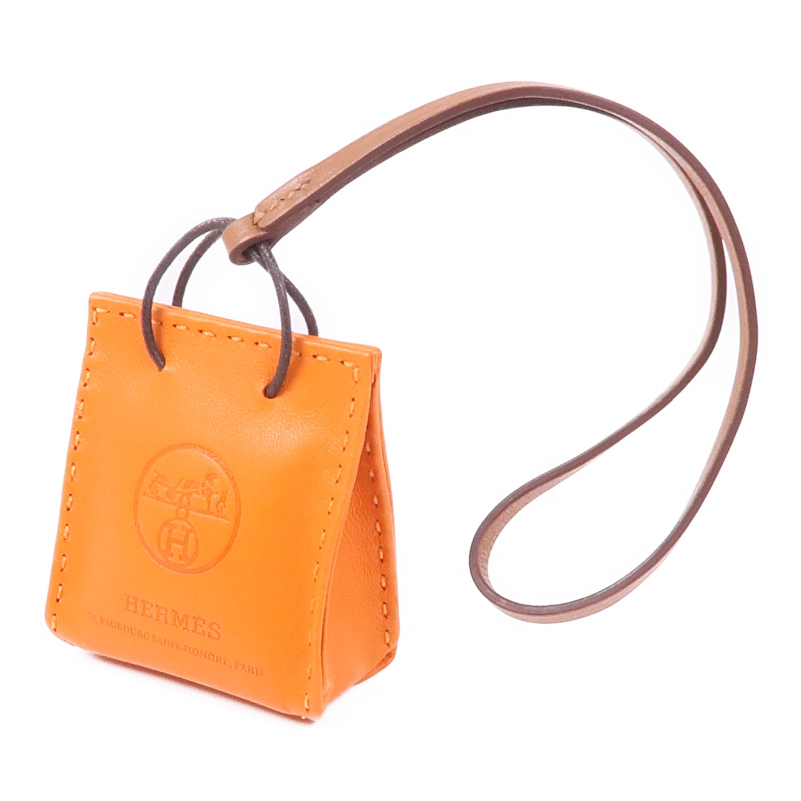 HERMES Swift皮革Shopping Bag Charm掛飾