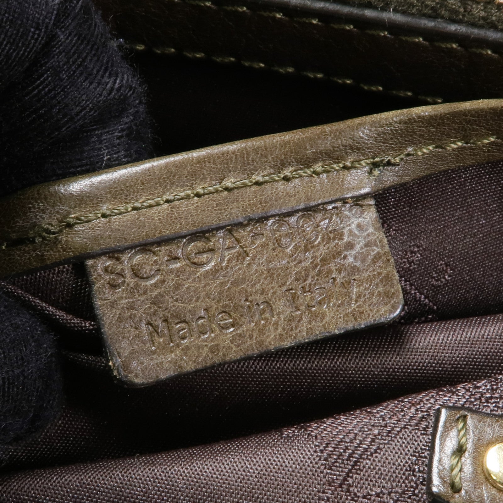 CELINE 牛皮皮革Hand Bag銀扣手挽袋