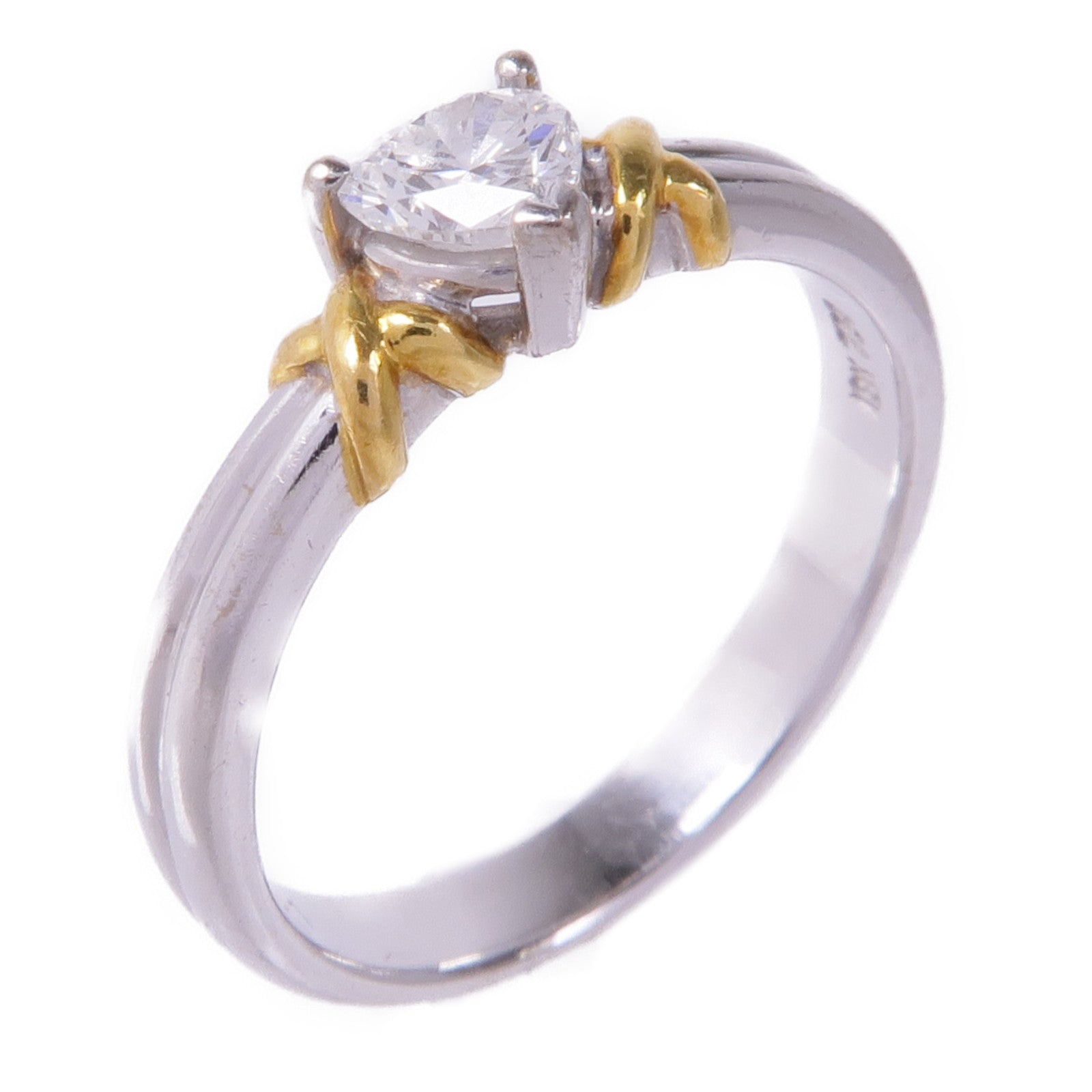 JEWELRY 【激減優惠】18K黃金/白金Diamond Ring鑽石戒指US#5.25