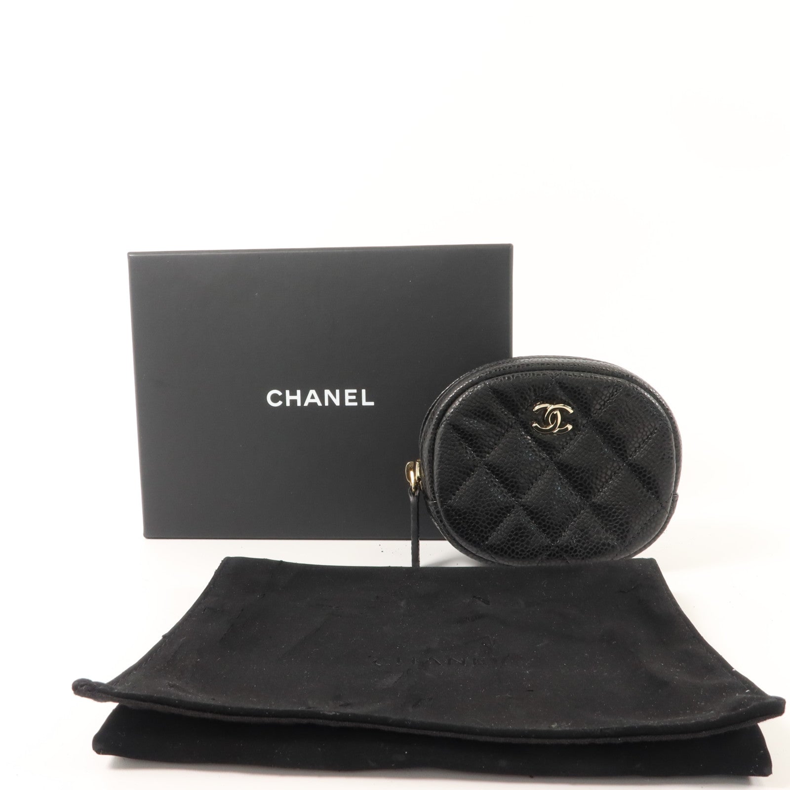 CHANEL 牛皮皮革Classic Round Coin Purse金扣零錢包