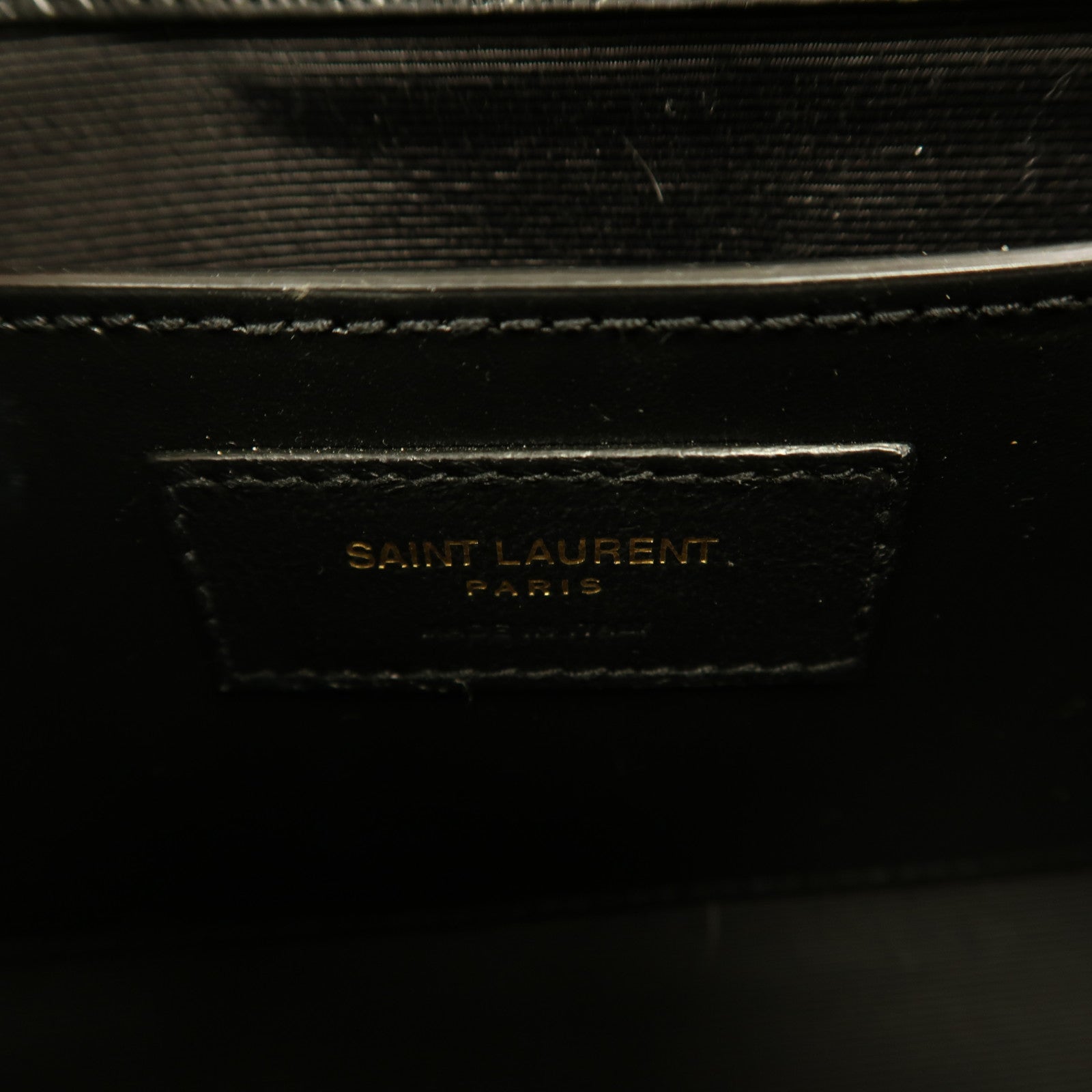 YVES SAINT LAURENT 牛皮皮革Chain Shoulder Bag金扣鏈帶肩背袋黑色