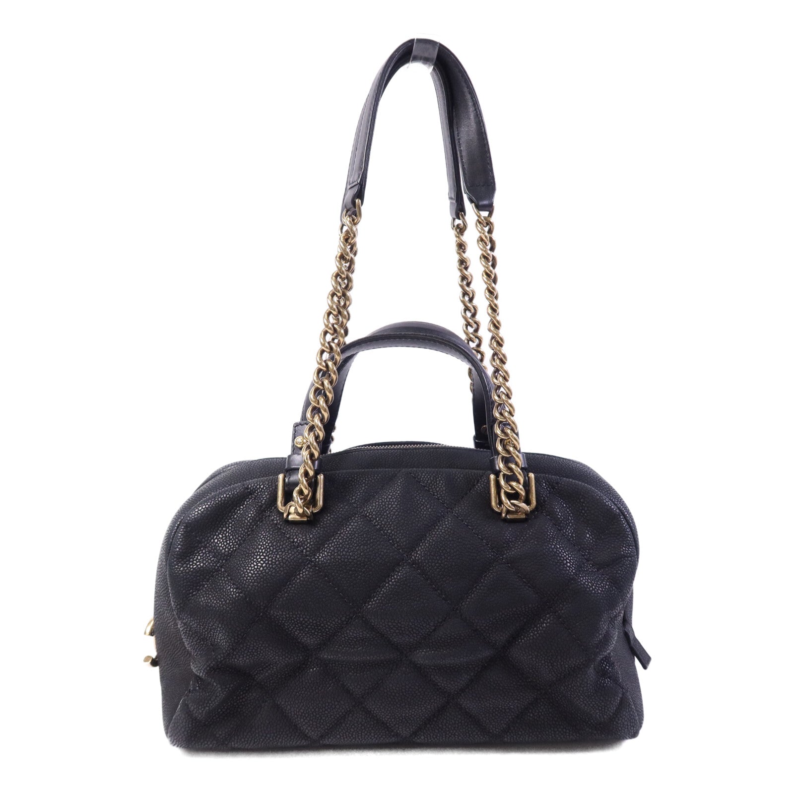 CHANEL 牛皮皮革2 Way Shoulder Bag金扣鏈帶手挽肩背兩用袋