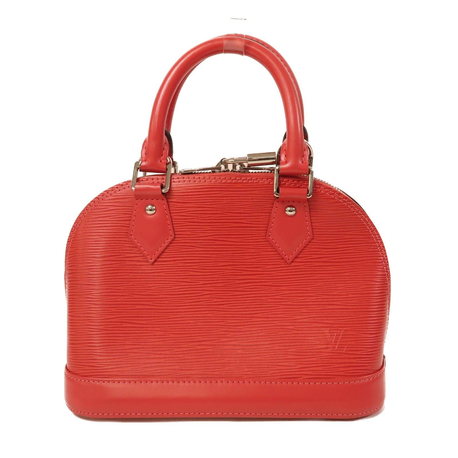 LOUIS VUITTON Epi Alma BB銀扣手挽肩背兩用袋紅色