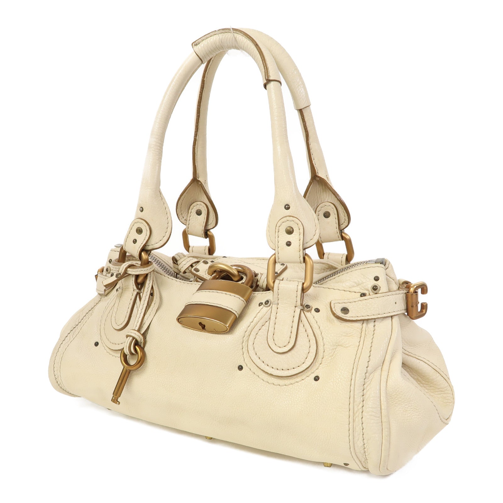 Chloe 牛皮皮革Shoulder Bag肩背袋米色