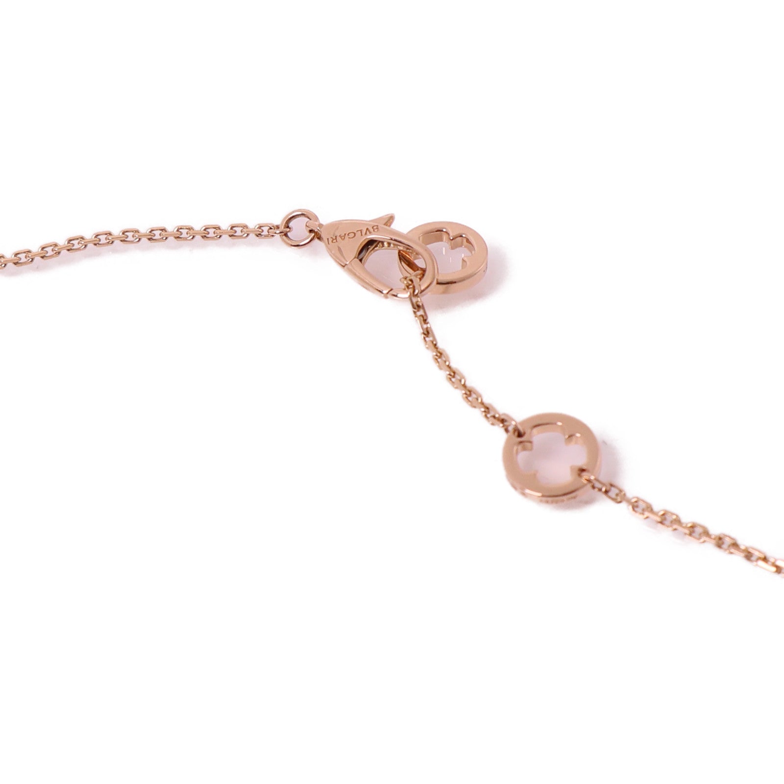 BVLGARI 【激減優惠】18K玫瑰金Fiorever Necklace鑽石/紅寶石項鍊金色/紅色