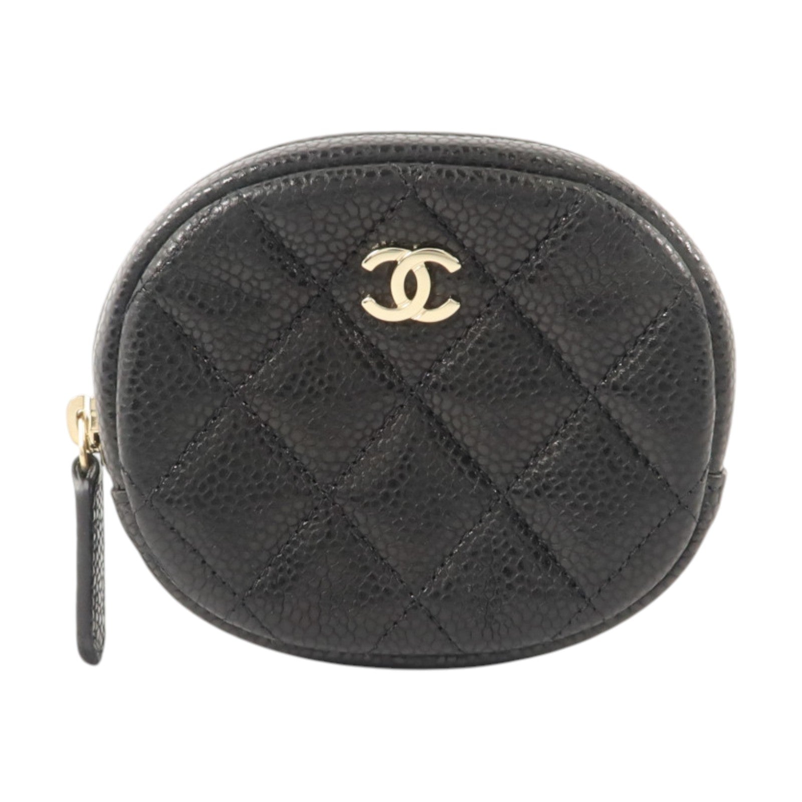 CHANEL 牛皮皮革Classic Round Coin Purse金扣零錢包