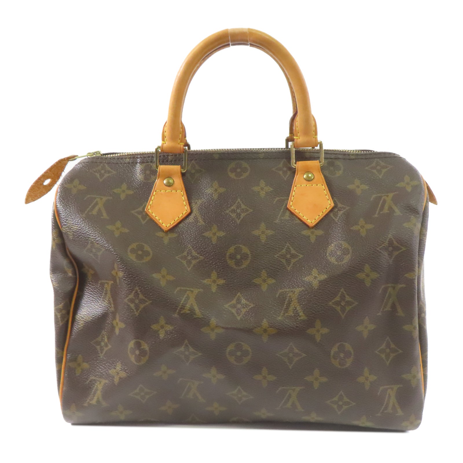 LOUIS VUITTON Monogram Speedy 30金扣手挽袋棕色