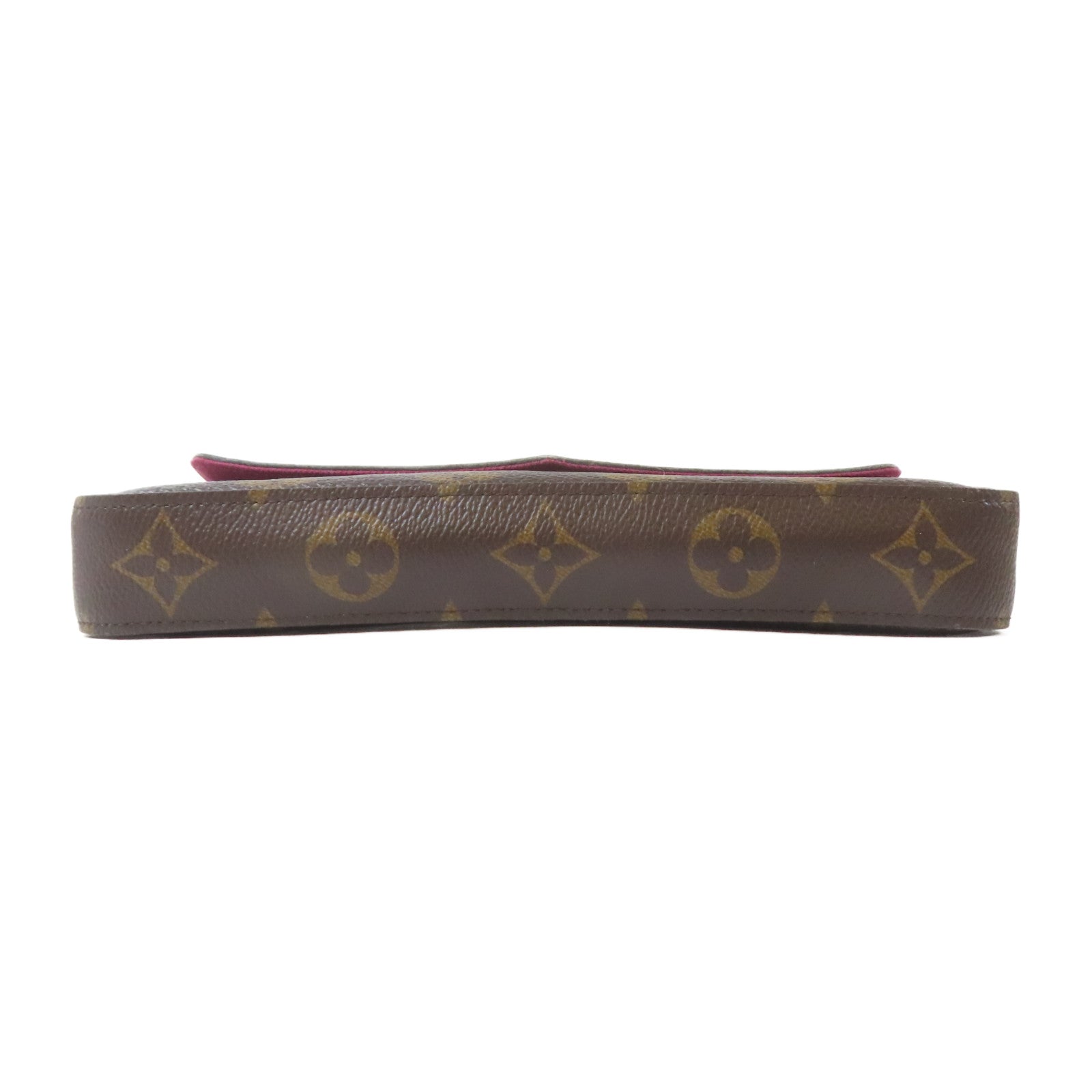LOUIS VUITTON Monogram Pochette Felicie金扣鏈帶肩背袋啡色