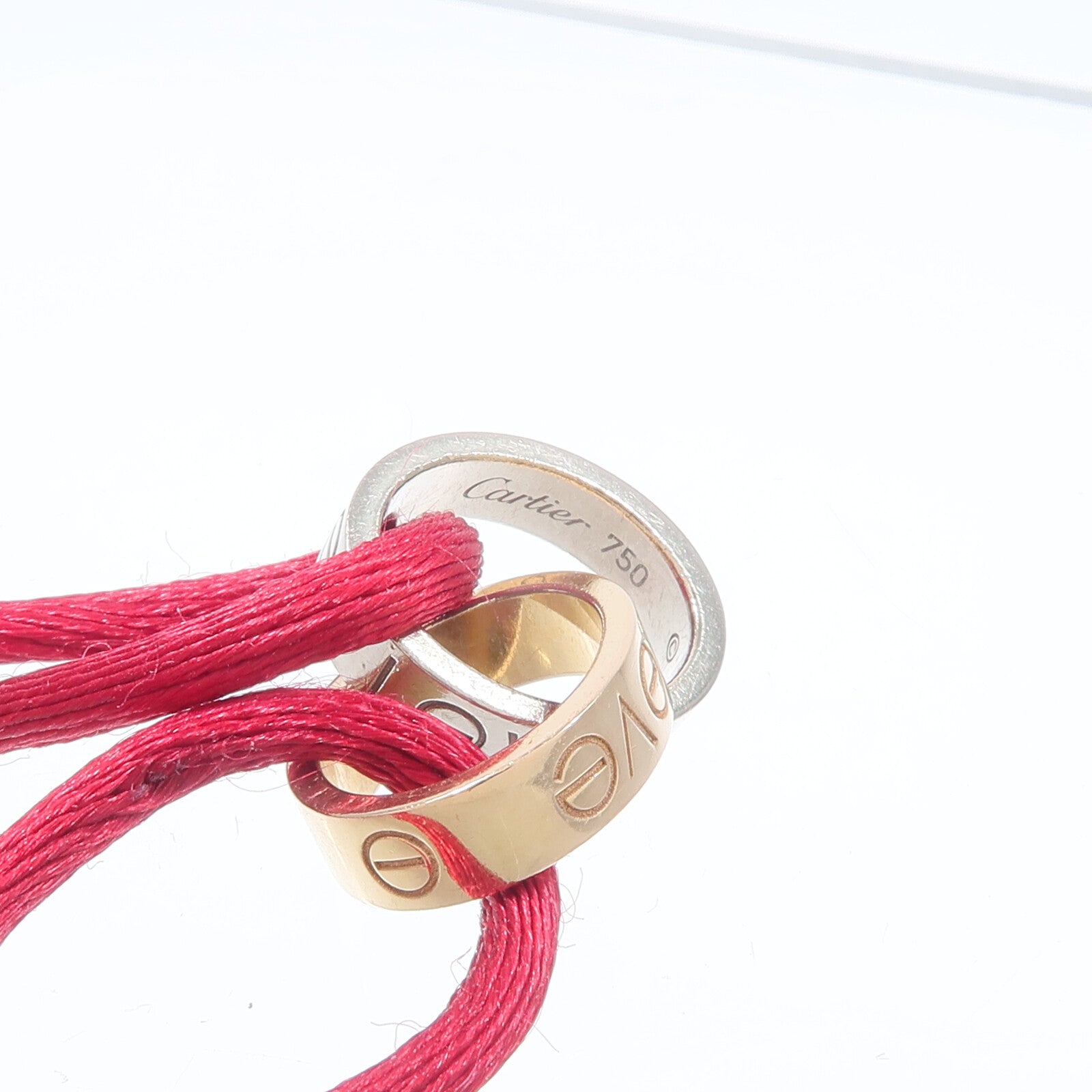 CARTIER 18K白金/玫瑰金Love Charity Bracelet手鏈
